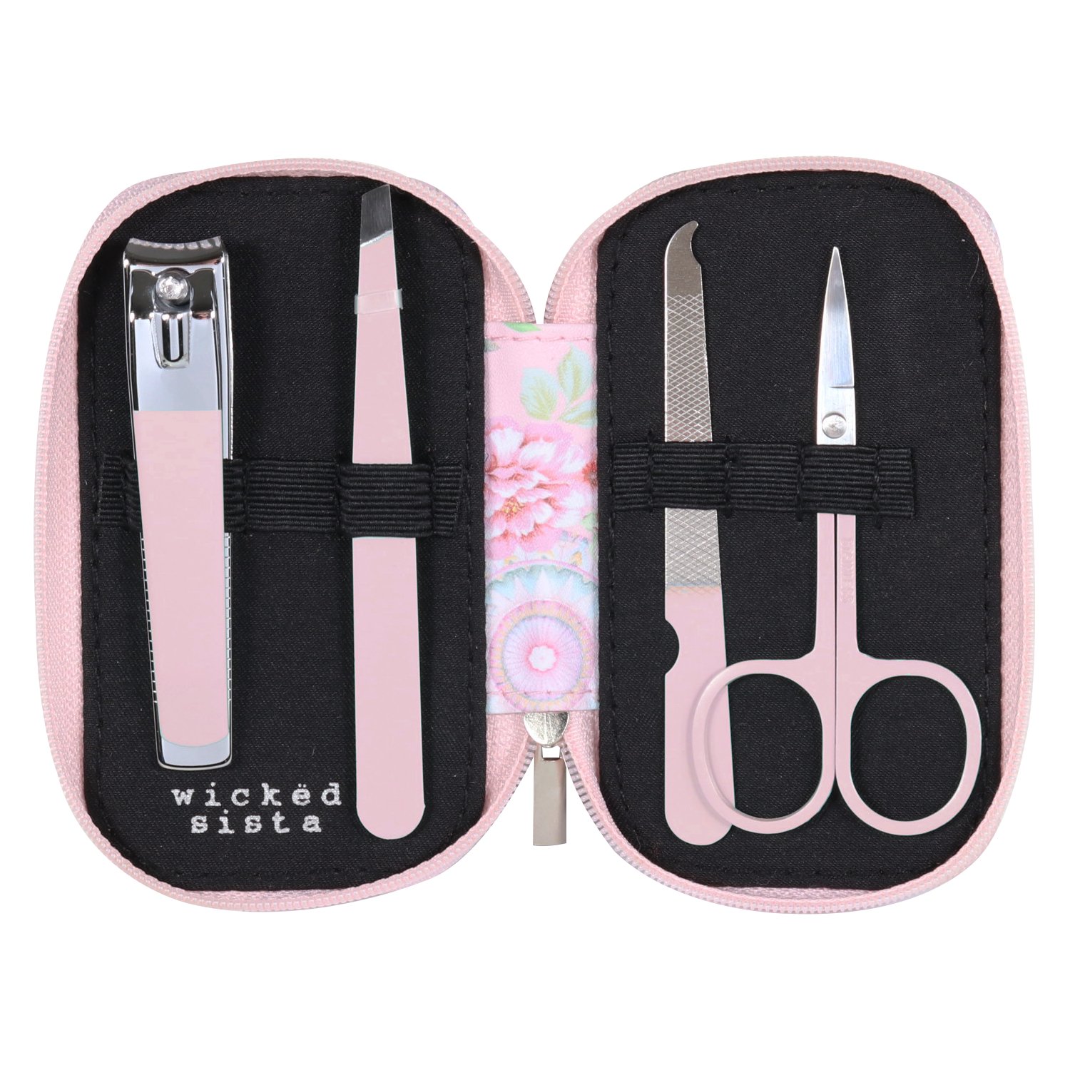 Wicked Sista Zipper Manicure Set Pretty In Paisley 4 piece - Image 2