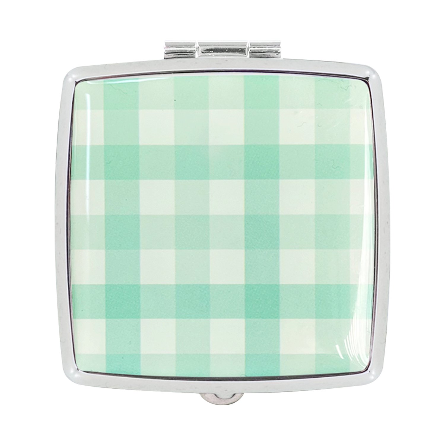 Wicked Sista Square Pill Case Mint Gingham 1 each