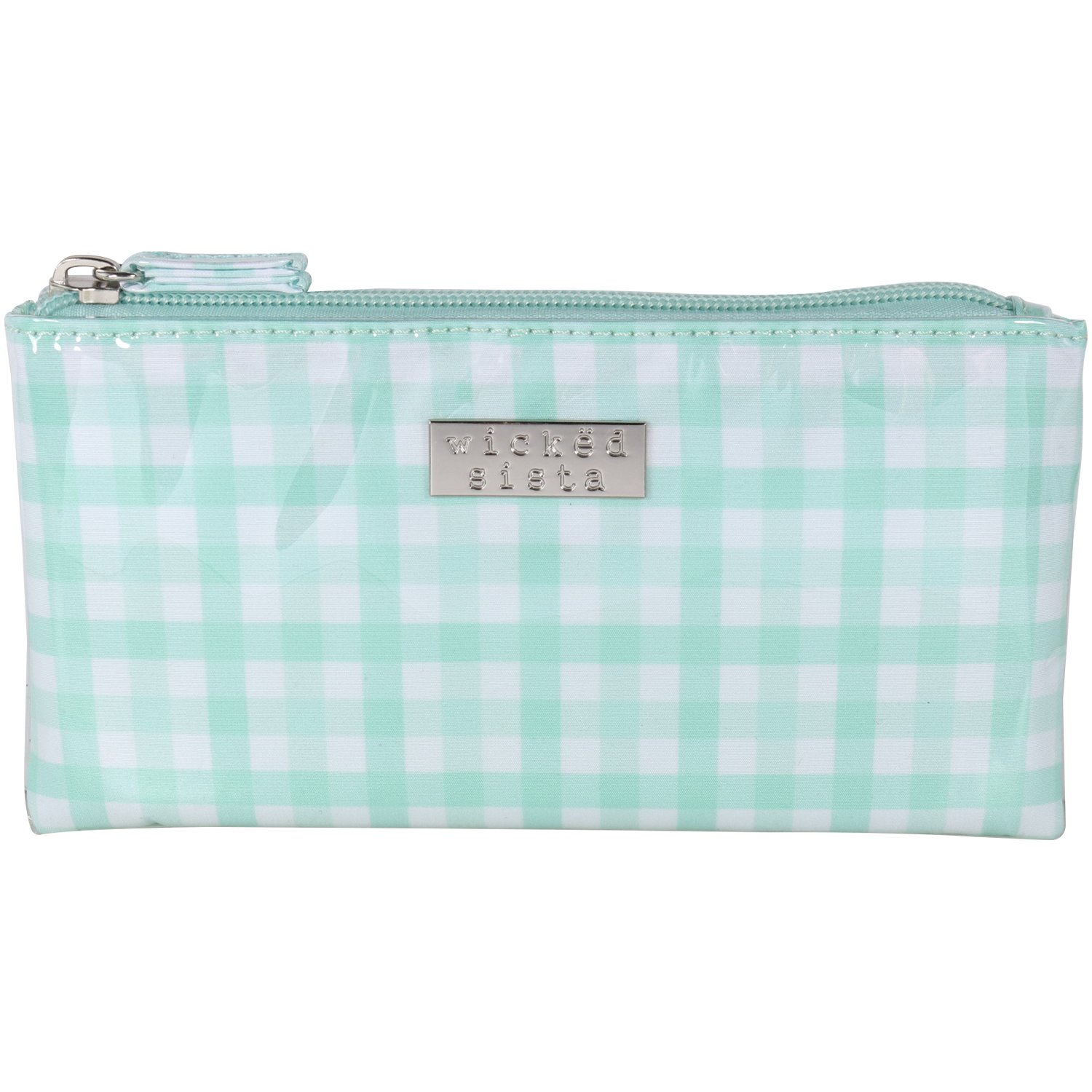 Wicked Sista Mint Gingham Small Flat Purse 1 each