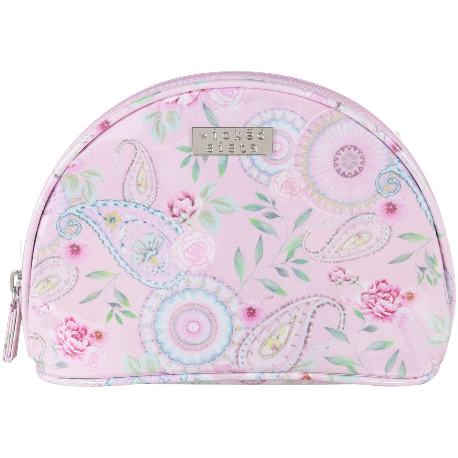 Wicked Sista Pretty In Paisley Half Round Shell Cosmetic Bag 1 each