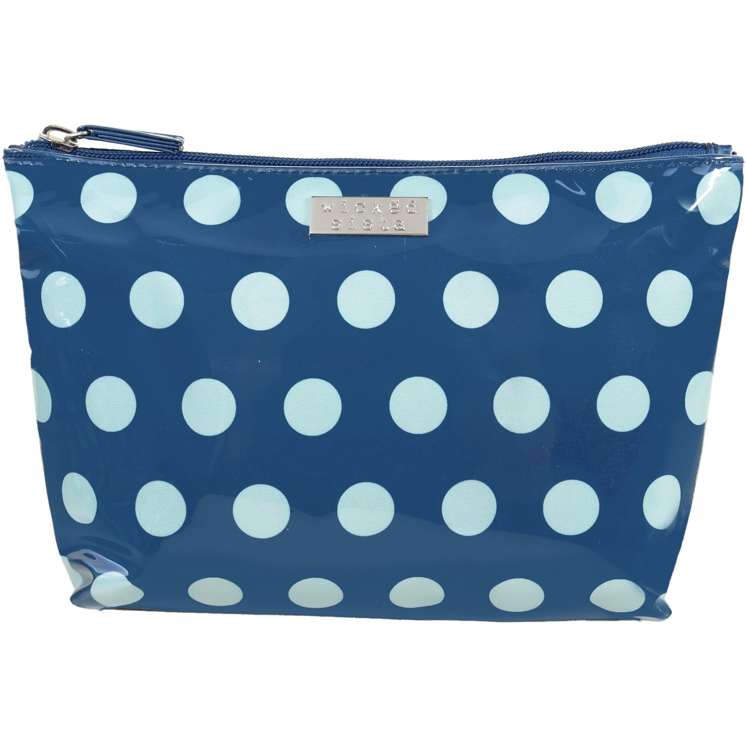 Wicked Sista Playful Polka Meduim Soft Aline Cosmetic Bag 1 each