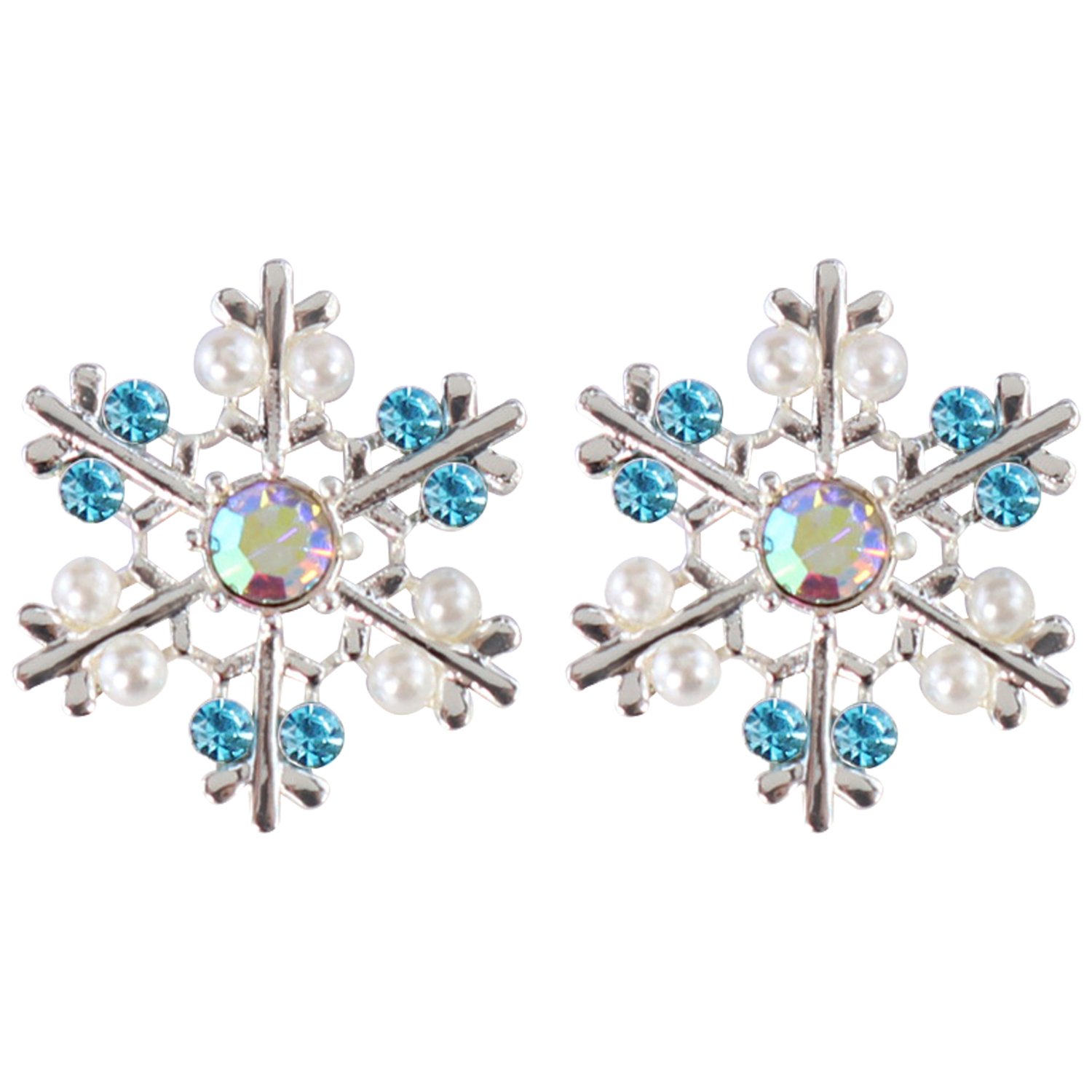 Wicked Sista Icy Snowflake Studs Silver 1 pair
