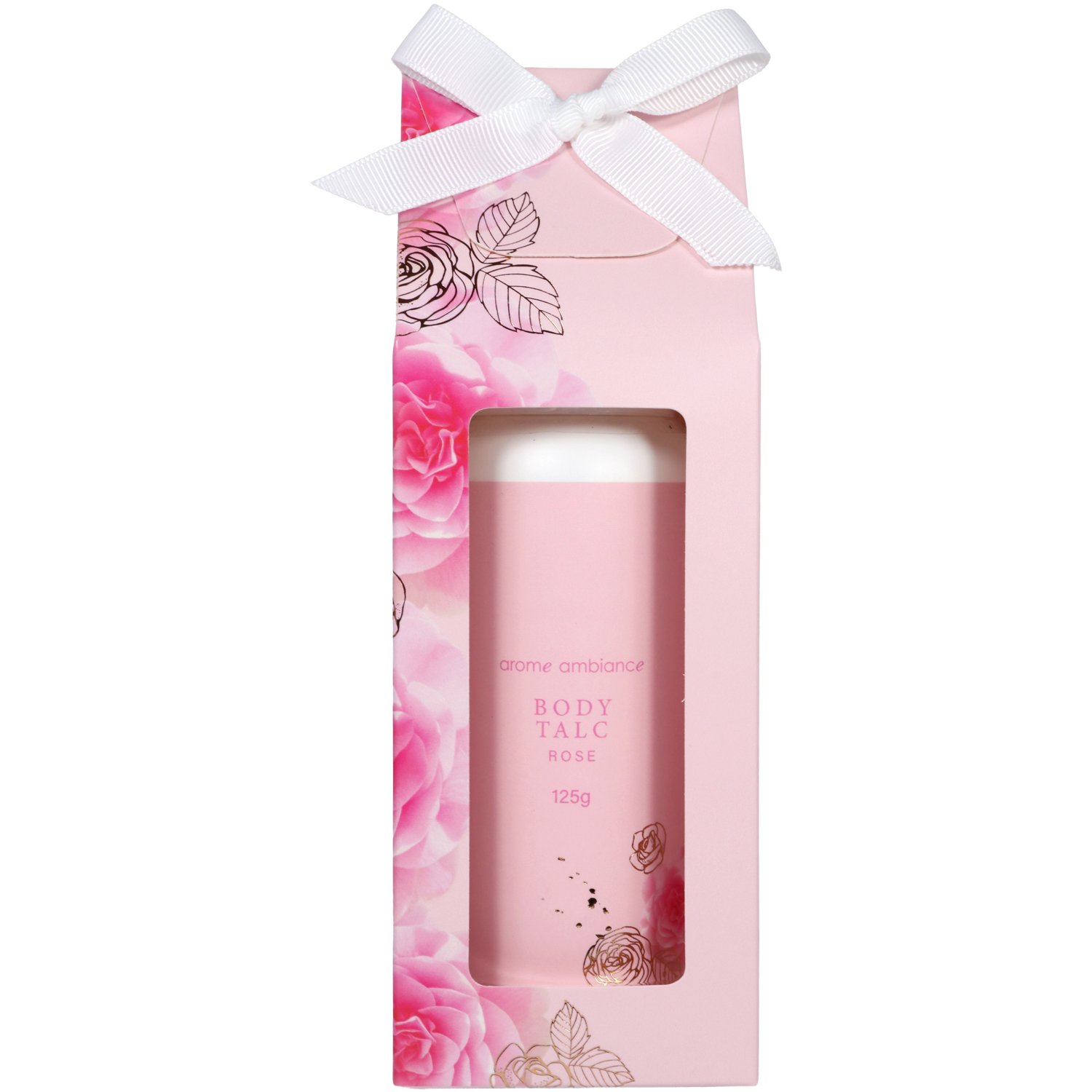 Arome Ambiance Timeless Florals Boxed Body Talc Rose 125g