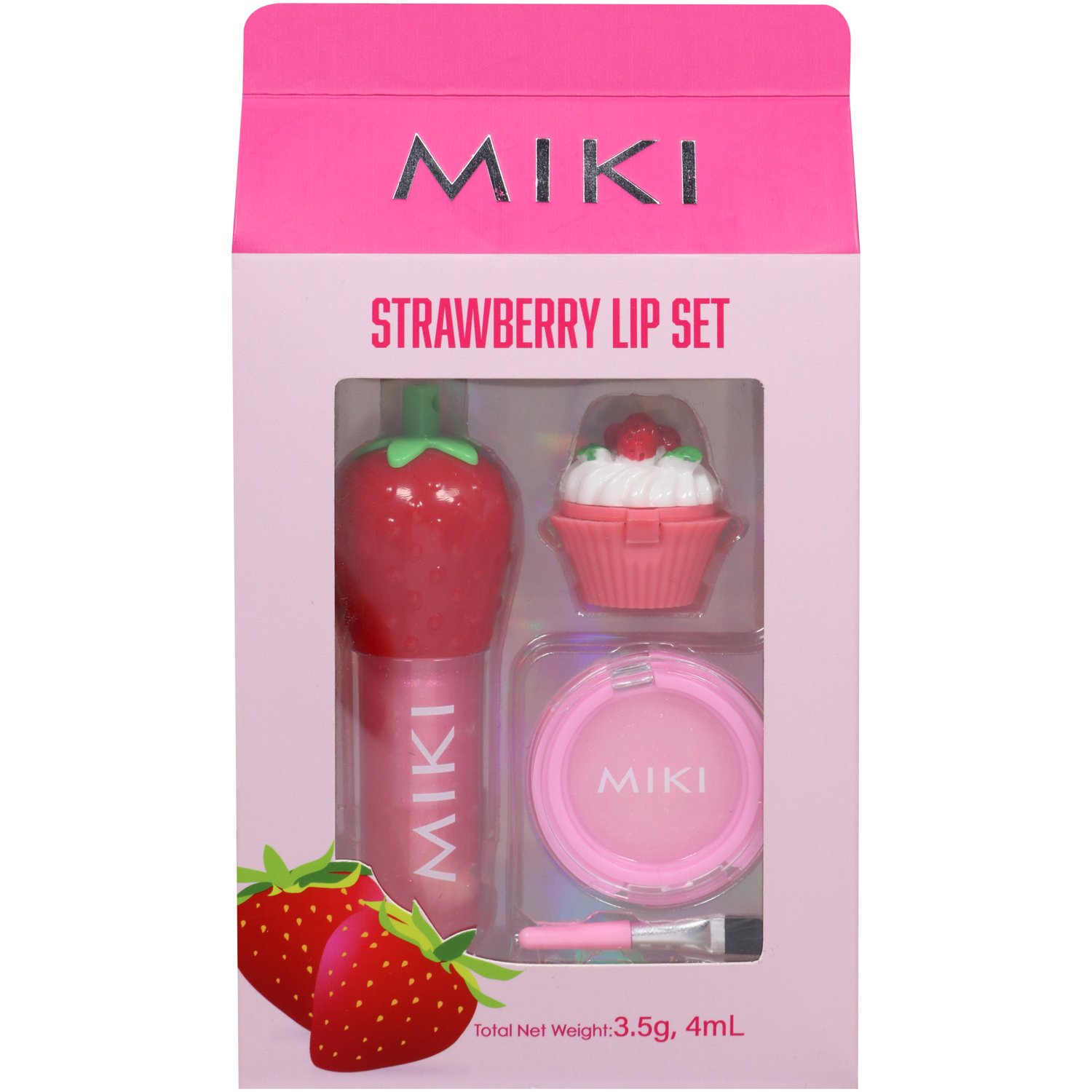 Miki Strawberry Lip Set 4 piece - Image 1
