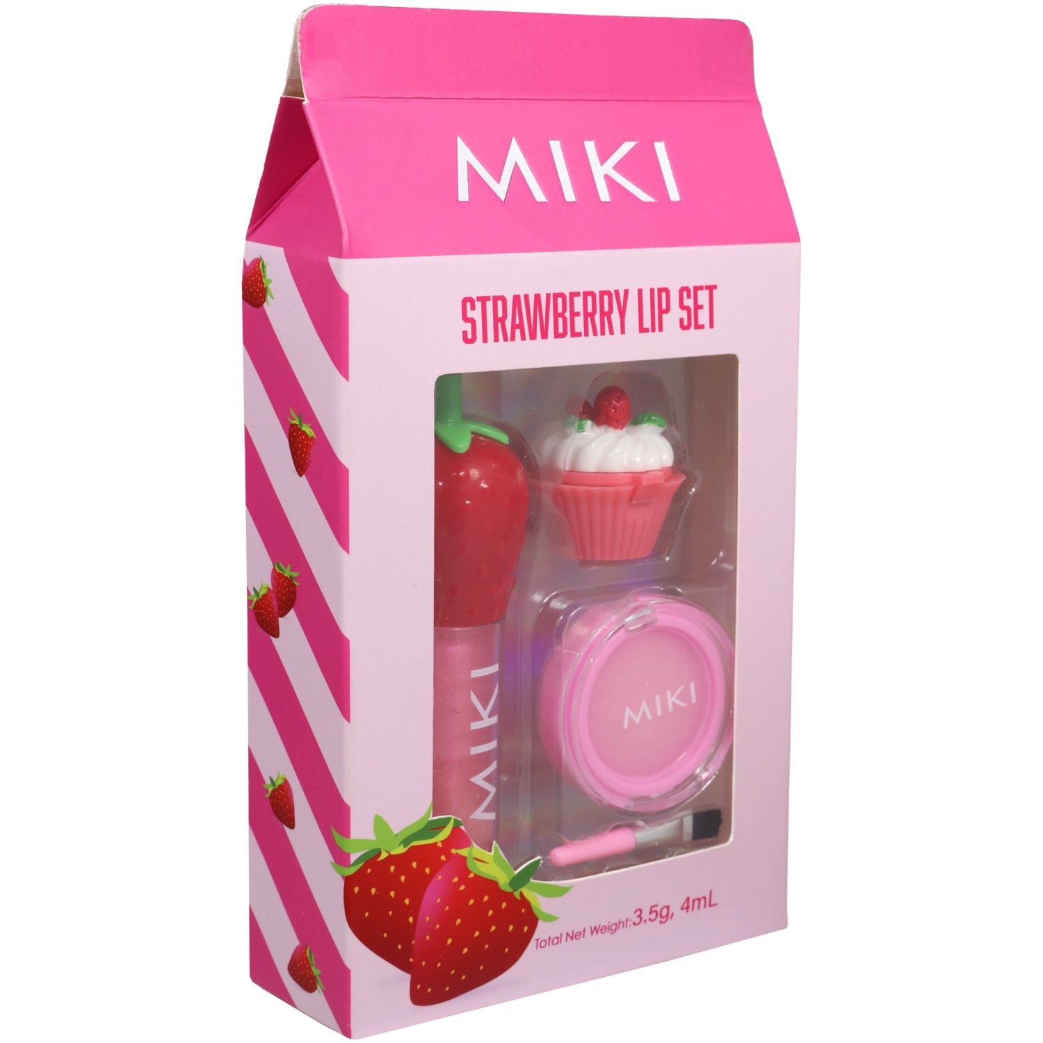 Miki Strawberry Lip Set 4 piece - Image 2