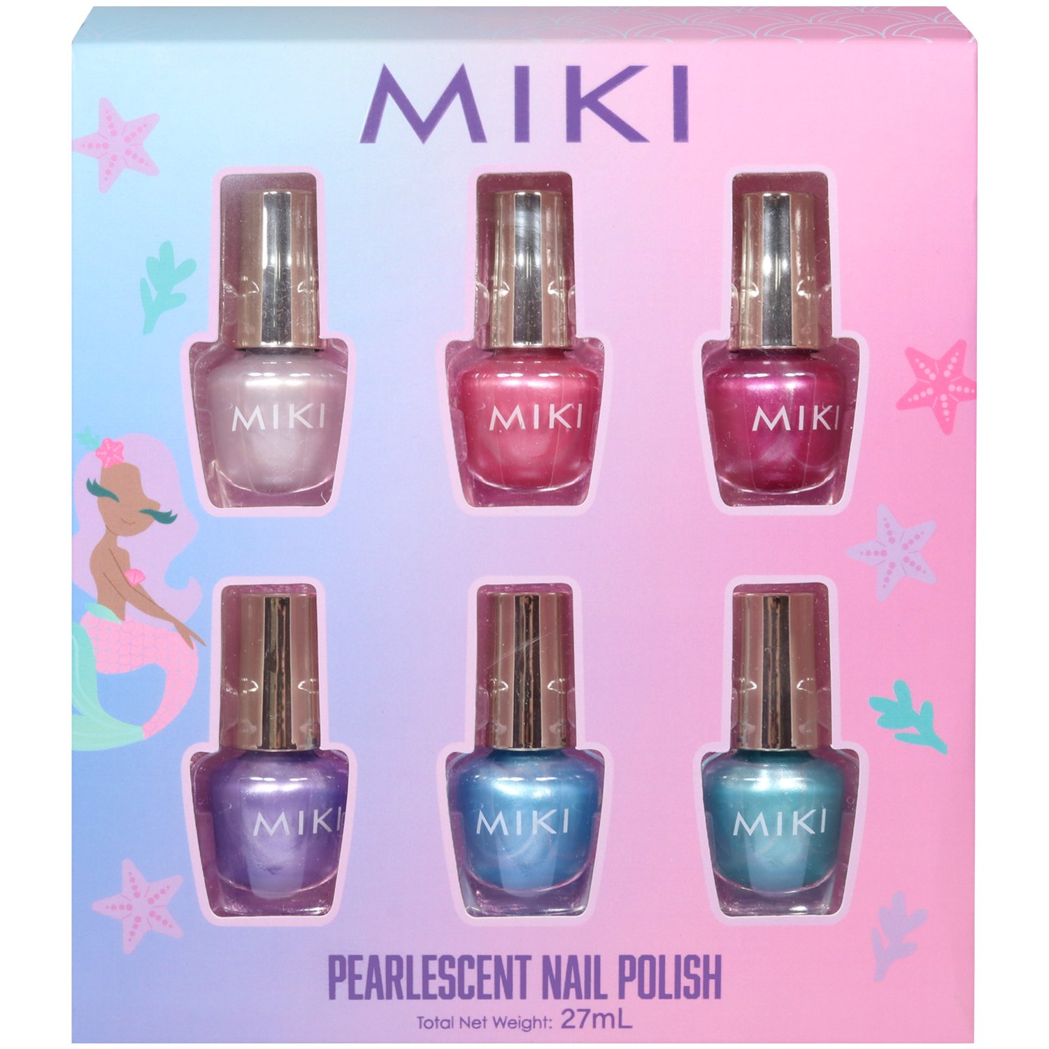 Miki Pearlescent Nail Polish 6 piece