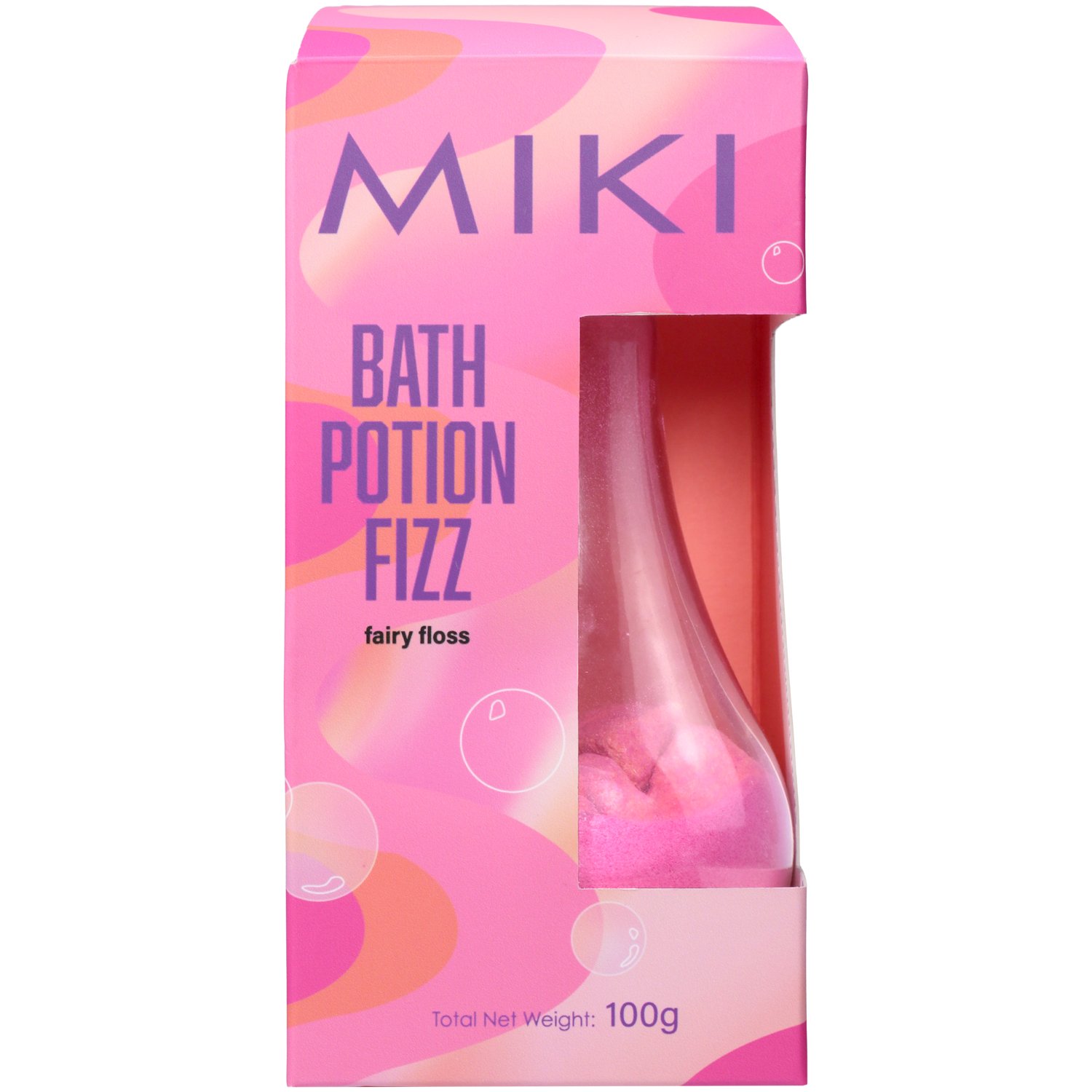 Miki Bath Potion Fizz Fairy Floss 100g - Image 1