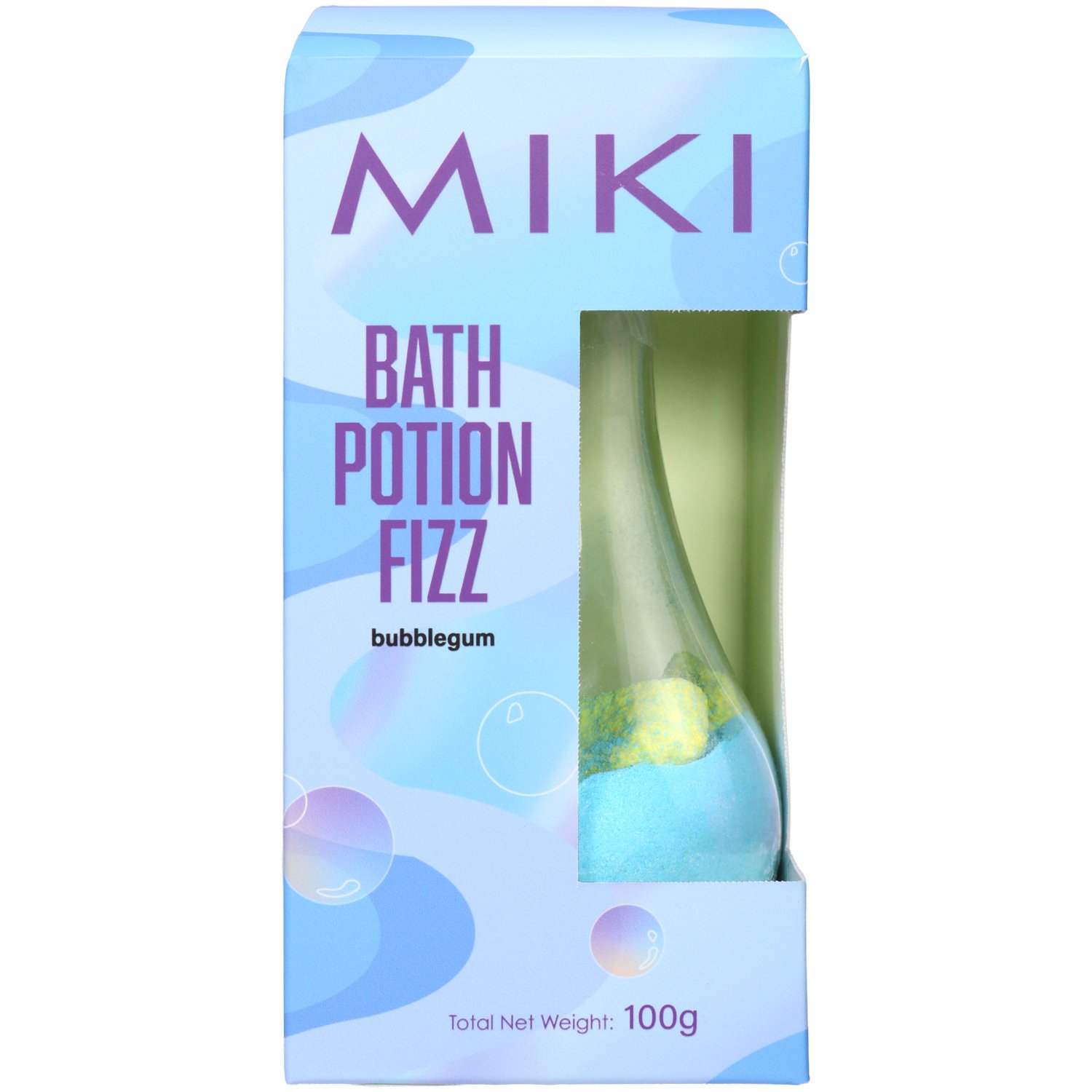 Miki Bath Potion Fizz Bubblegum 100g - Image 1