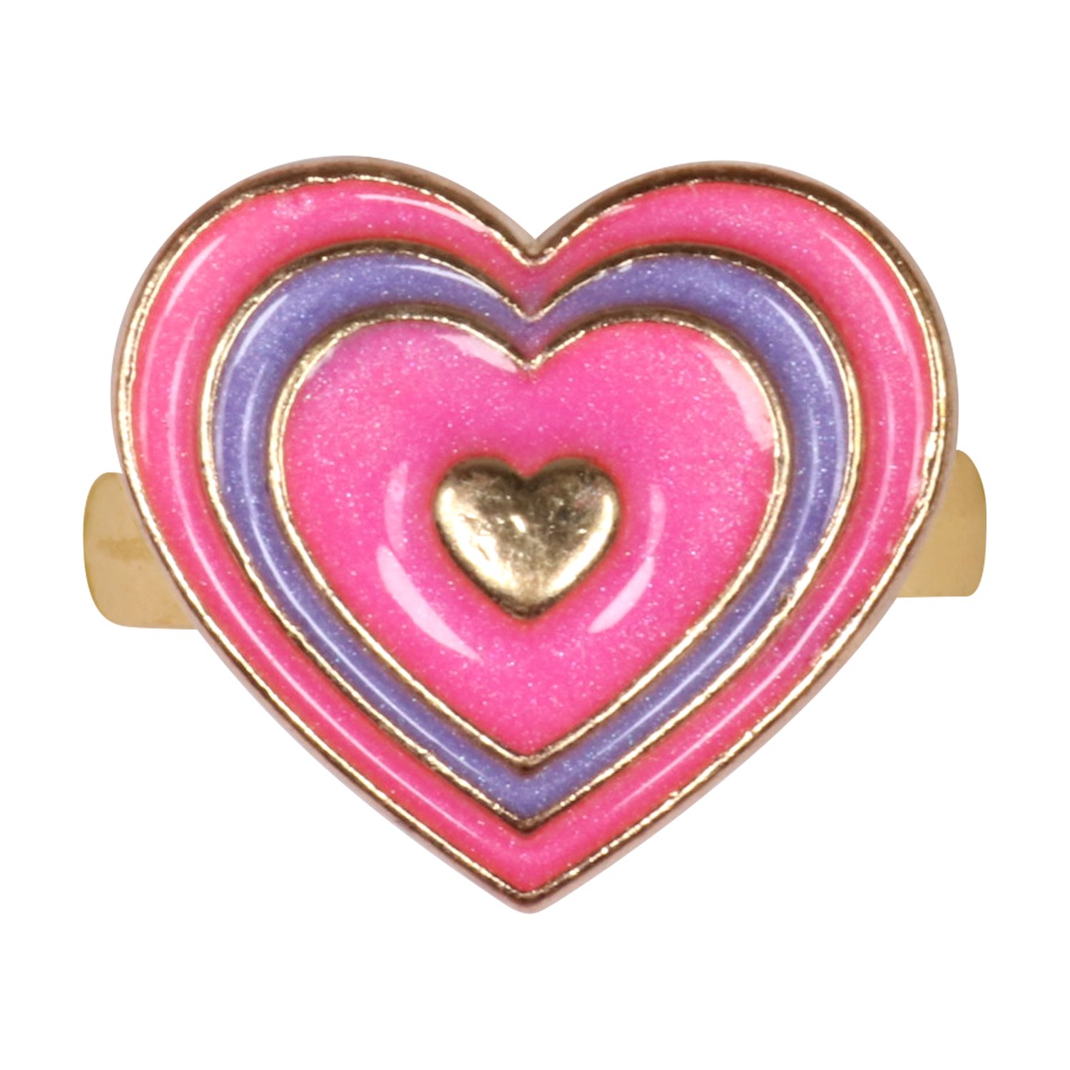 Miki Colourful Heart Fidget Spinning Ring 1 each