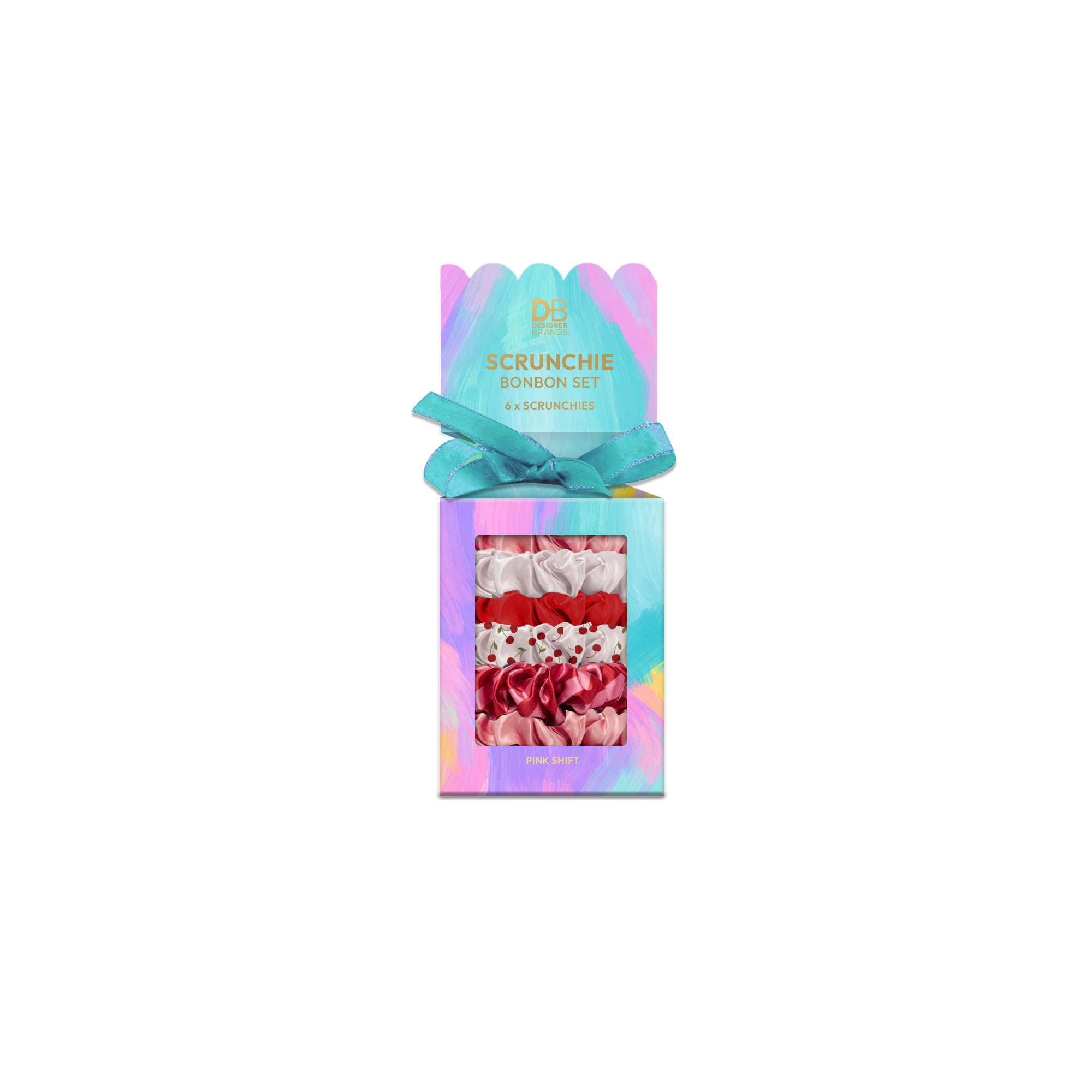 Designer Brands Scrunchie Bonbon Set Pink Shift 6 piece