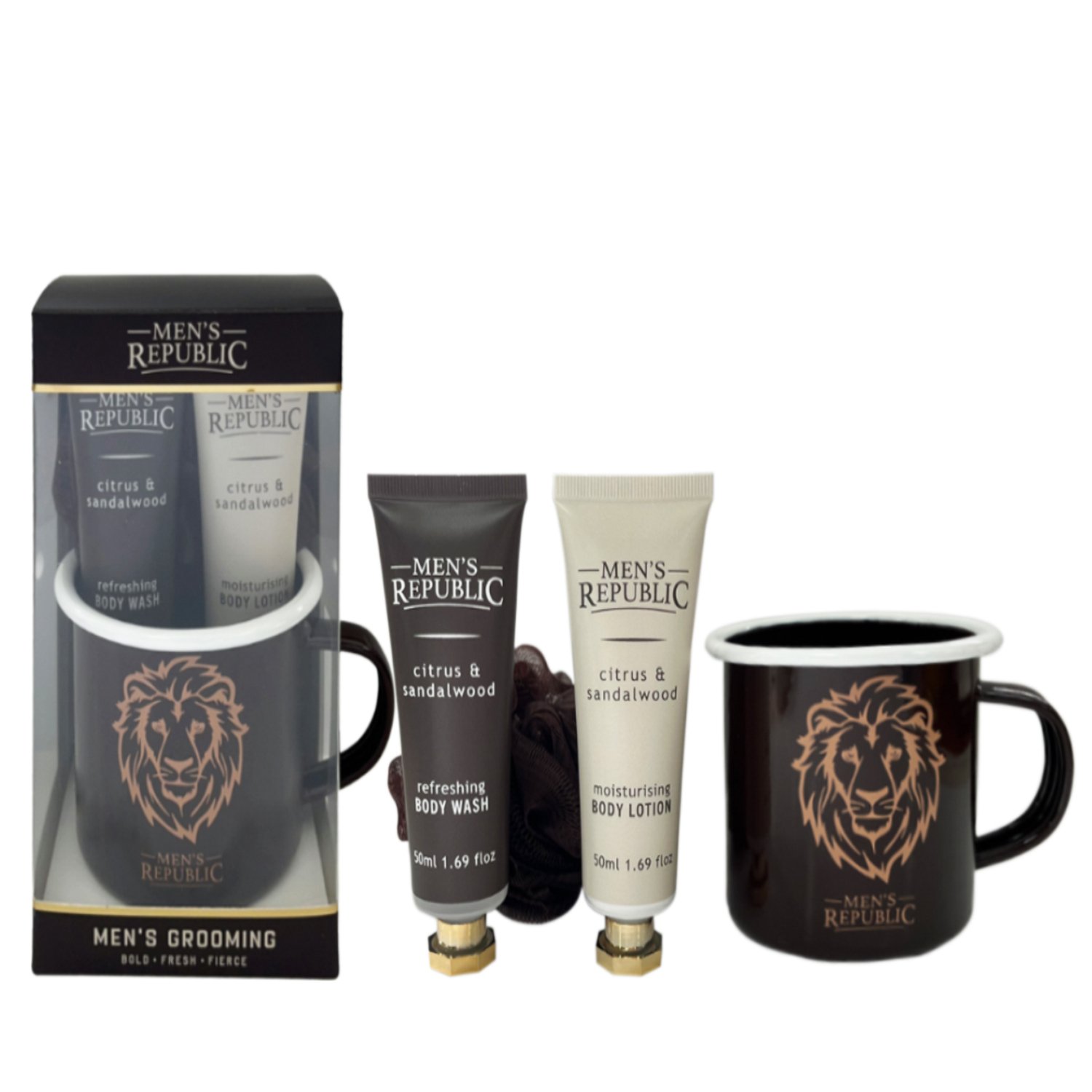 Men's Republic Mug With Body Wash, Body Lotion & Shower Loofah 4 piece - Image 6