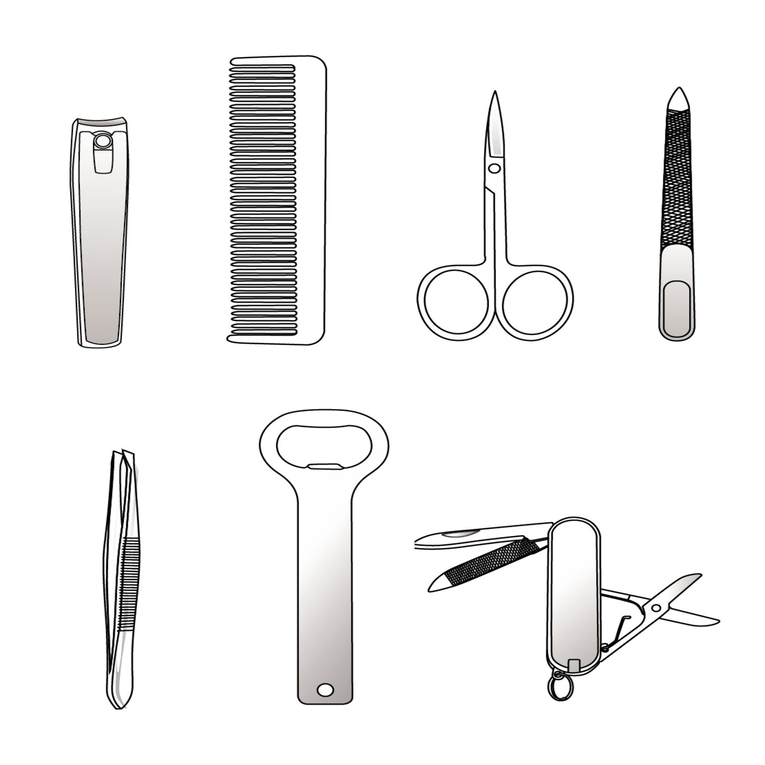 Men's Republic Grooming Kit In Foldable Travel Case 8 piece - Image 2