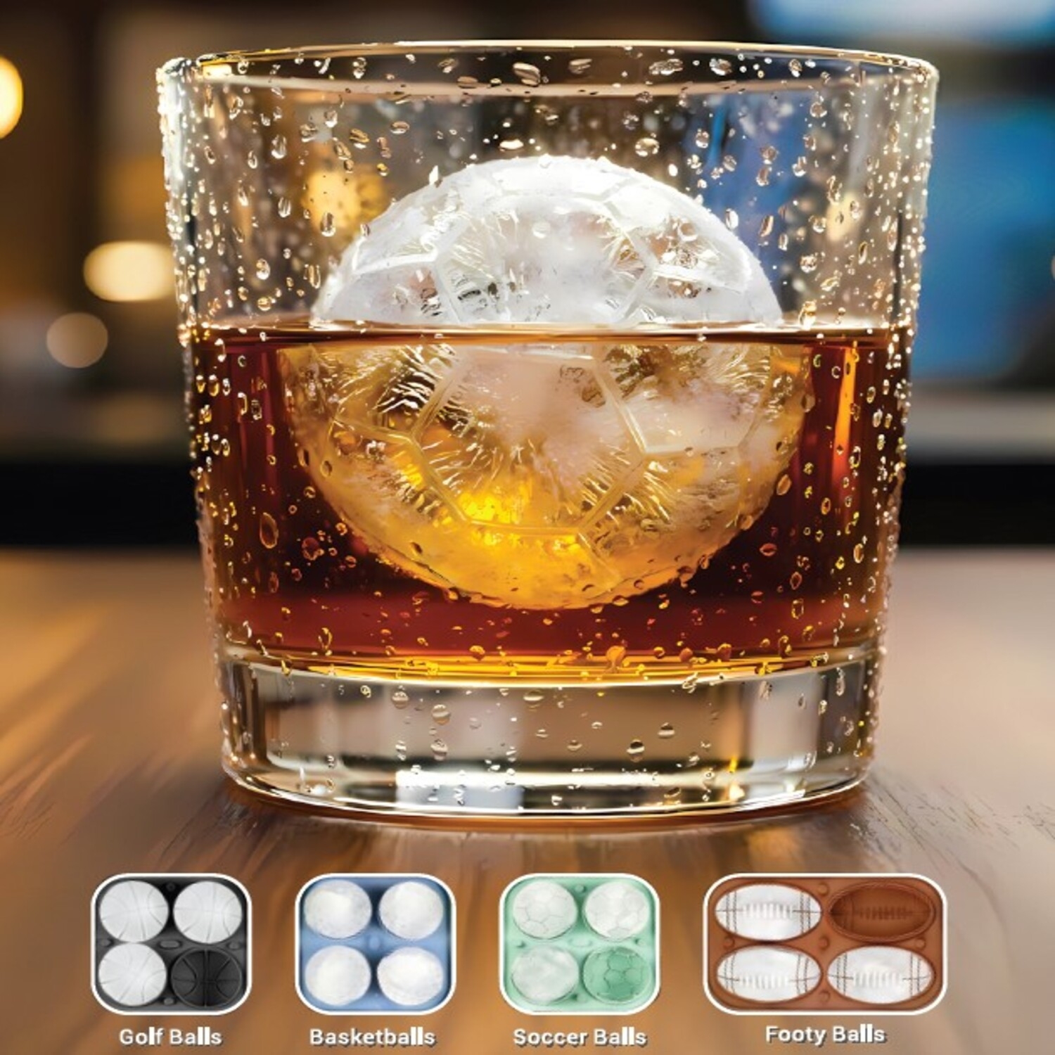 Men's Republic Sports Ice Cube Trays 4 piece - Image 3