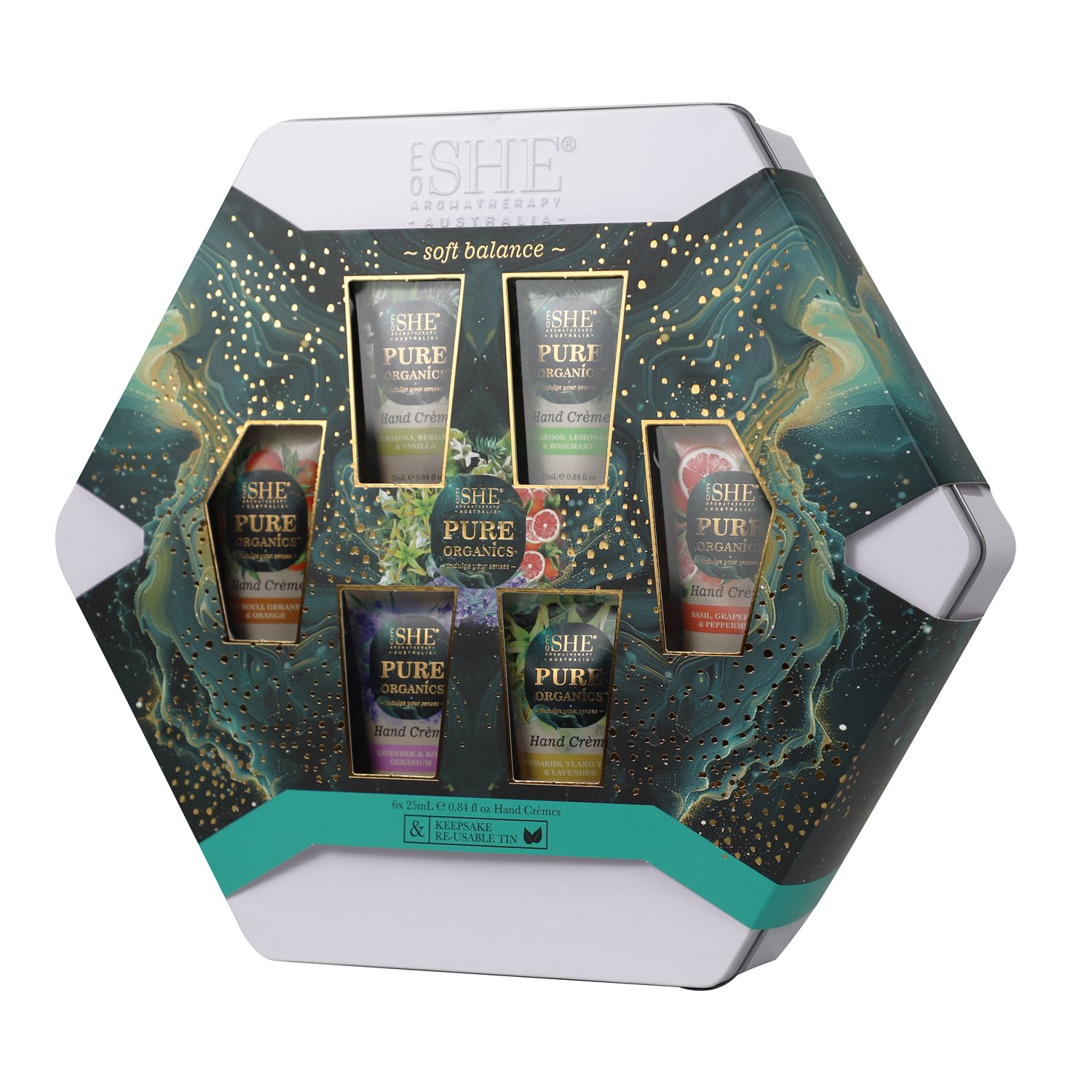 SHE Aromatherapy Pure Organics Hand Crème Set 6 piece
