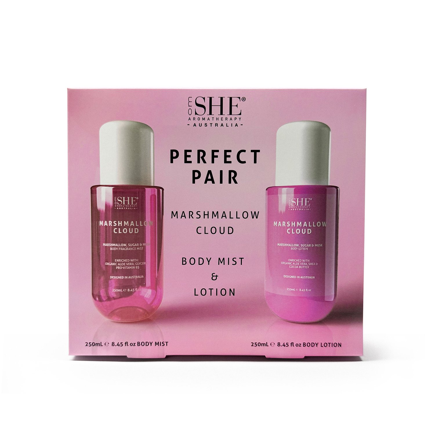 SHE Aromatherapy Signature Collection Mist & Lotion Duo Perfect Pair Marshmallow Cloud 2 piece