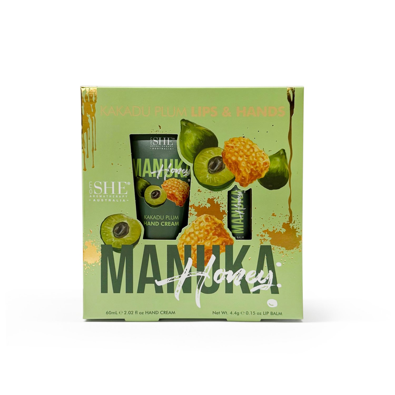 SHE Aromatherapy Manuka Honey Hand & Lip Care Kakadu Plum 2 piece