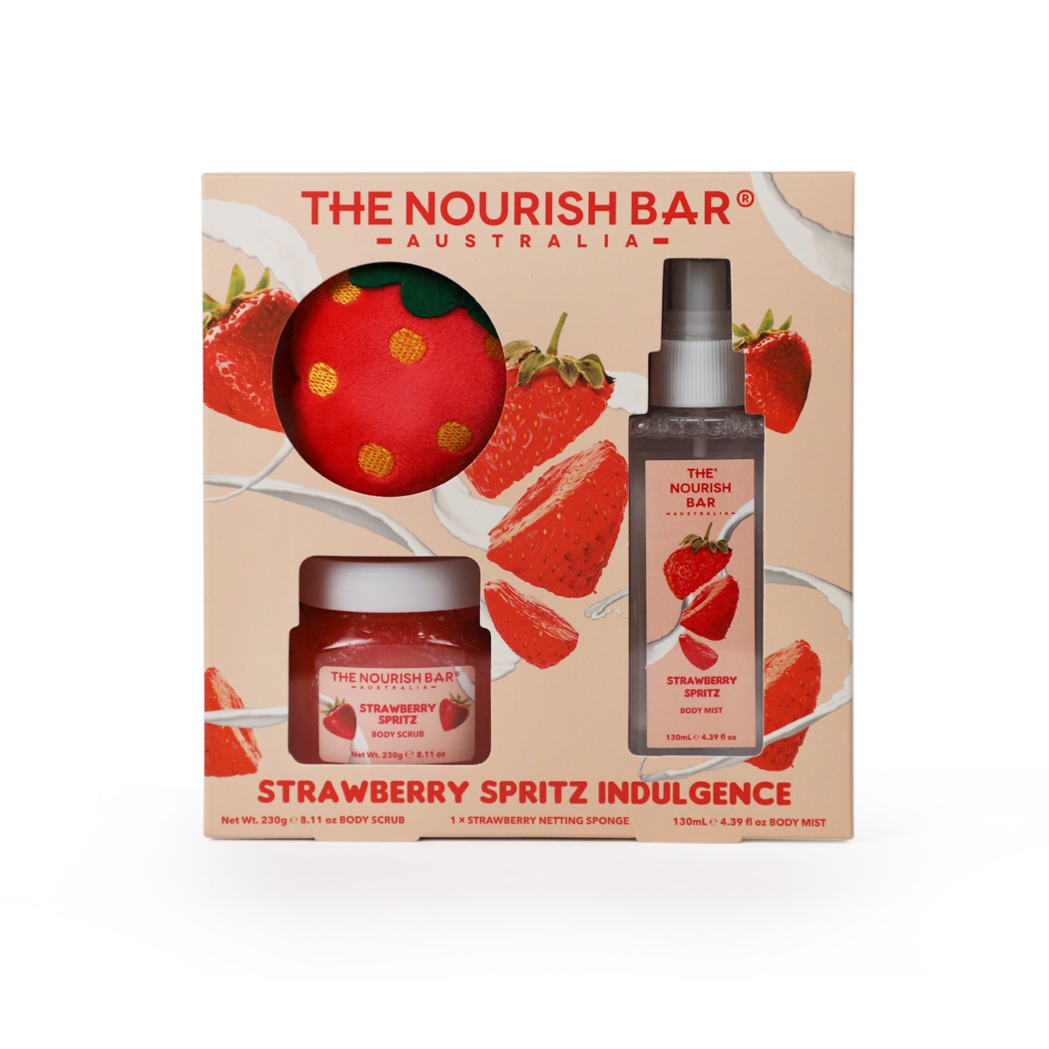 The Nourish Bar Strawberry Spritz Indulgence 3 piece