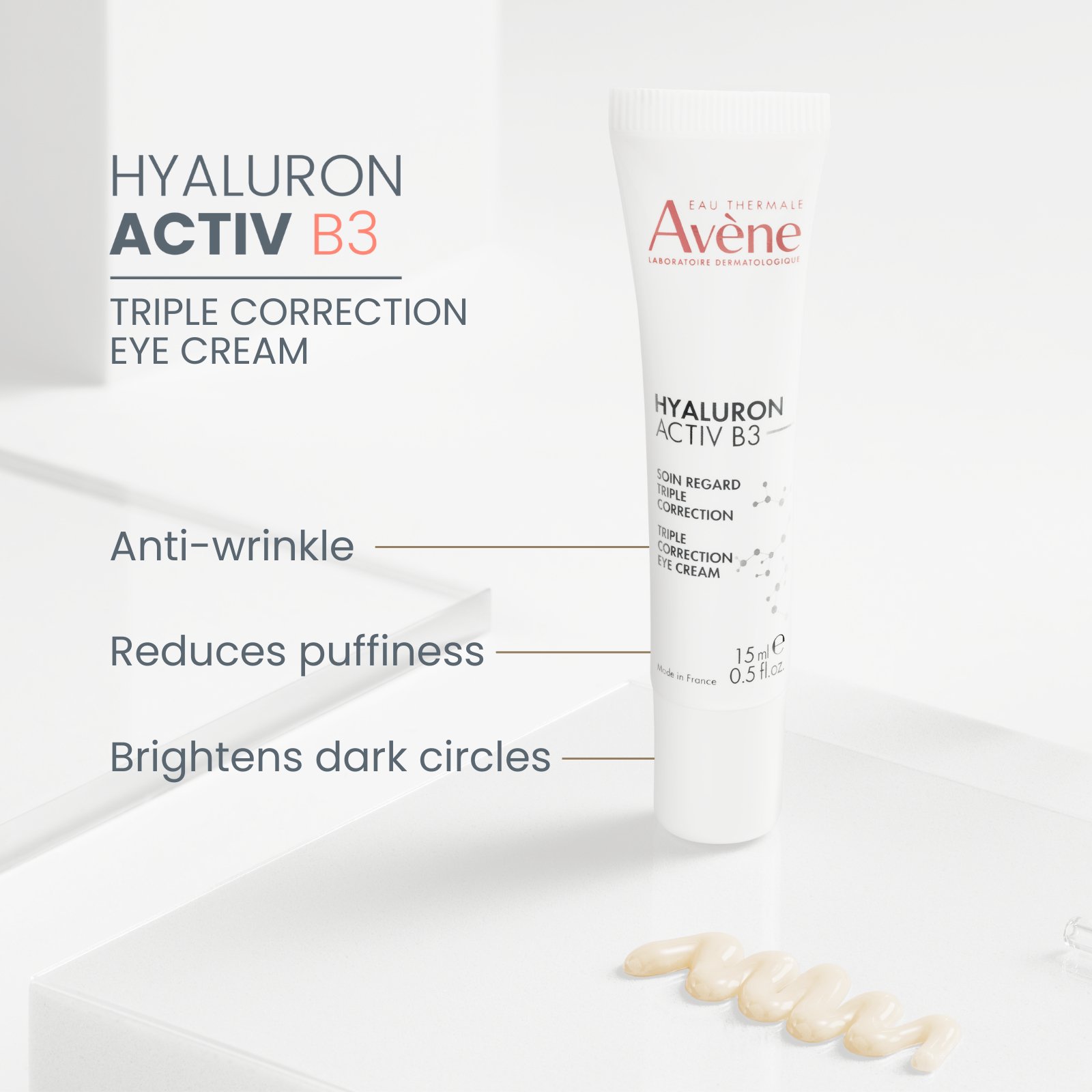 Avene Hyaluron Activ B3 Triple Correction Eye Cream 15ml - Image 5