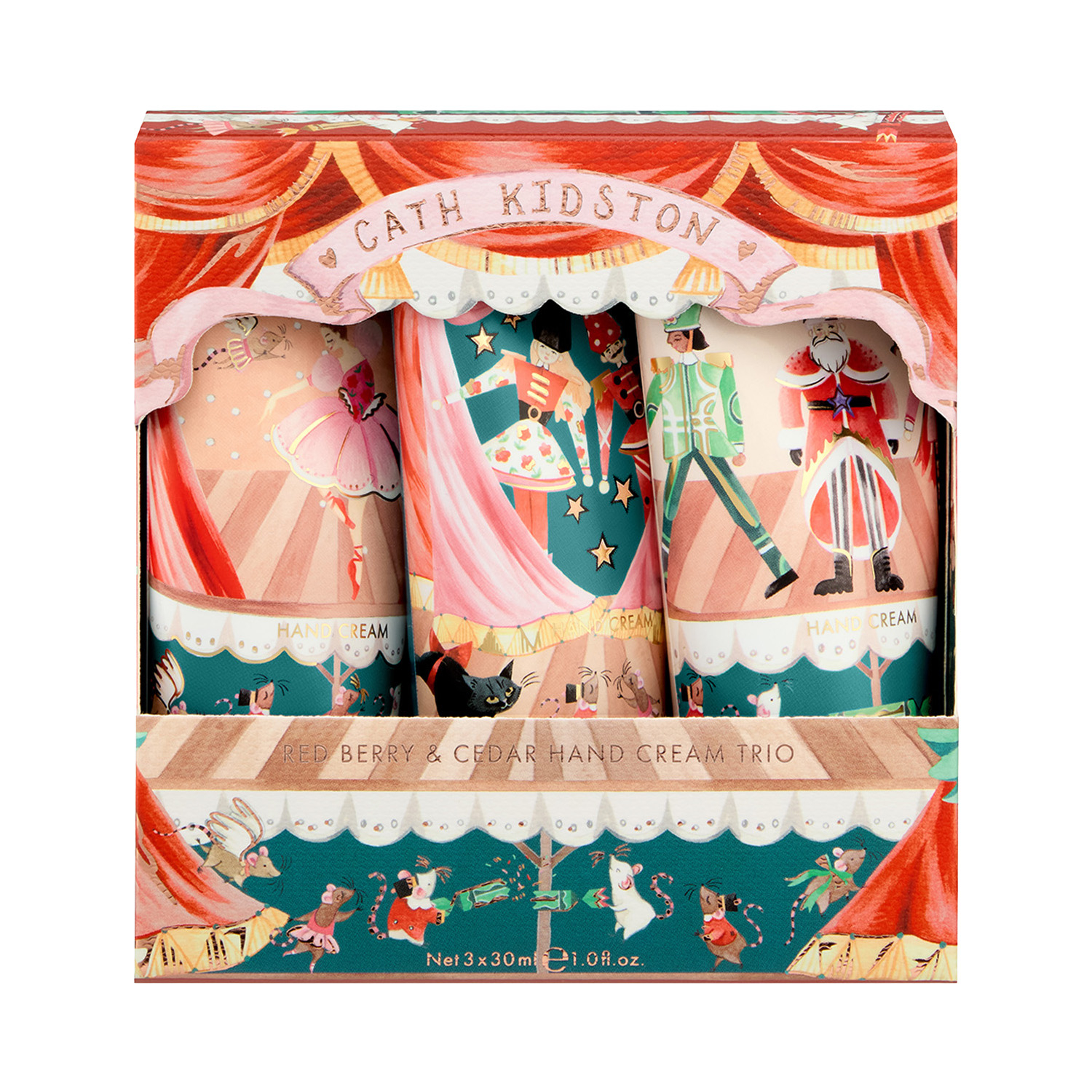 Cath Kidston Nutcracker Theatre Hand Cream Trio 3 piece - Image 2