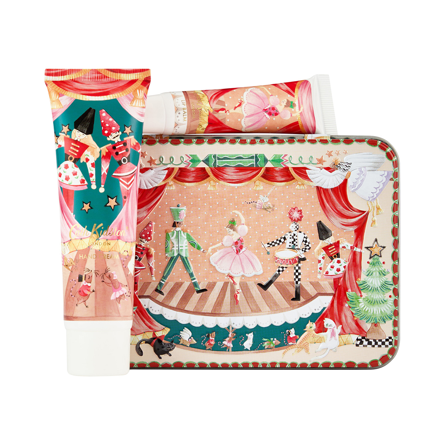 Cath Kidston Nutcracker Theatre Hand Cream & Lip Balm In Tin 2 piece