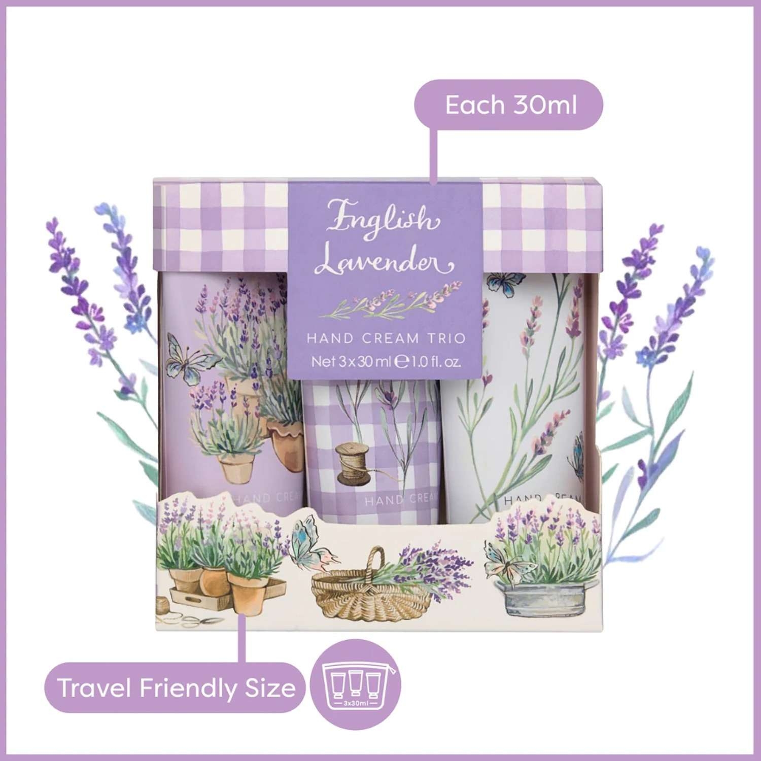 Heathcote & Ivory English Lavender Hand Cream Trio 3 piece - Image 3