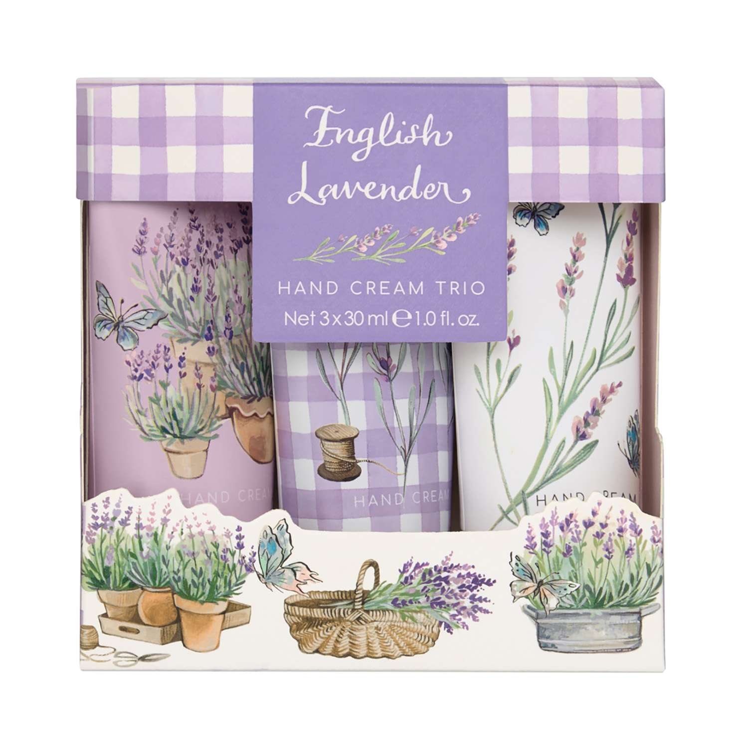 Heathcote & Ivory English Lavender Hand Cream Trio 3 piece - Image 1