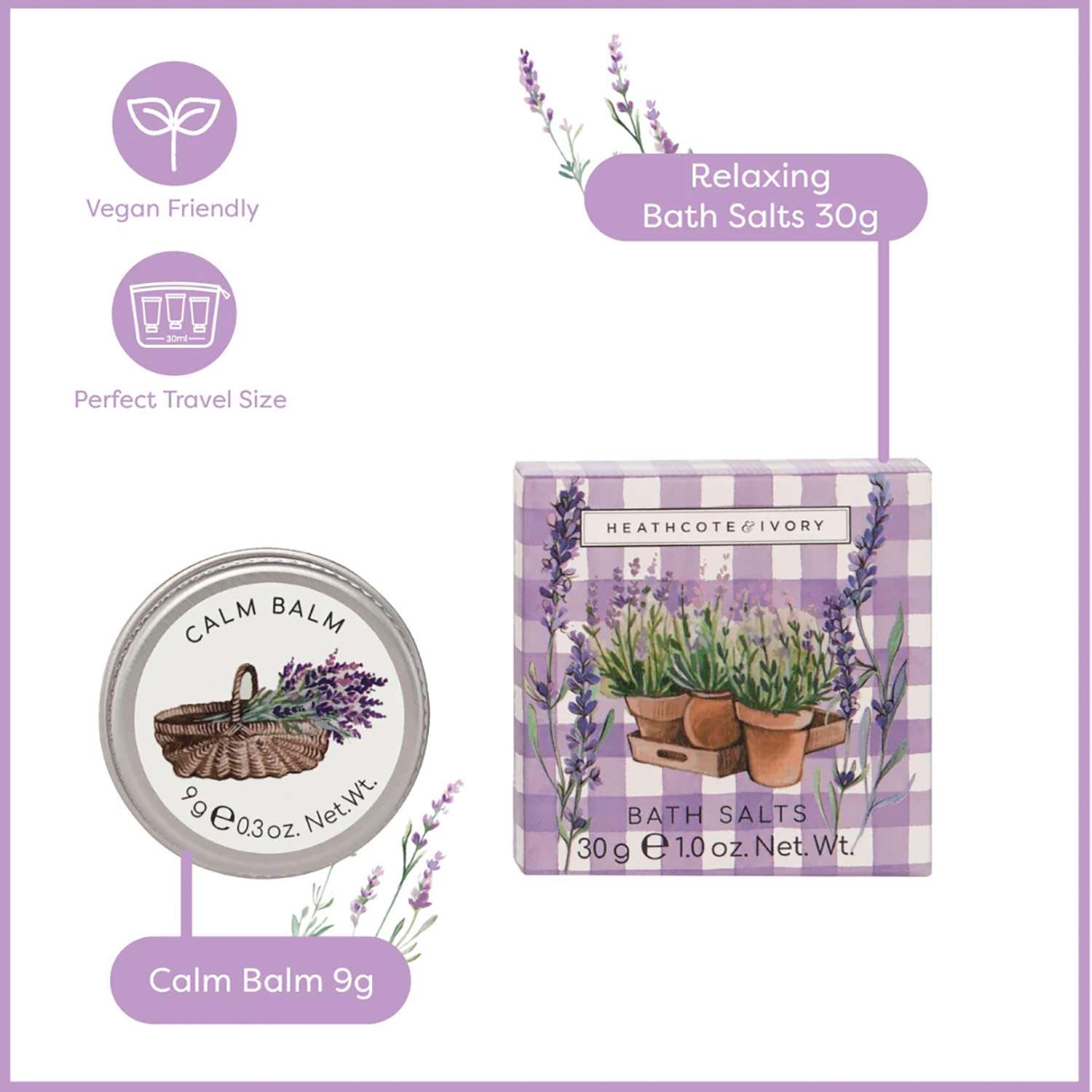 Heathcote & Ivory English Lavender Mini Sleep Essentials Set 4 piece - Image 4