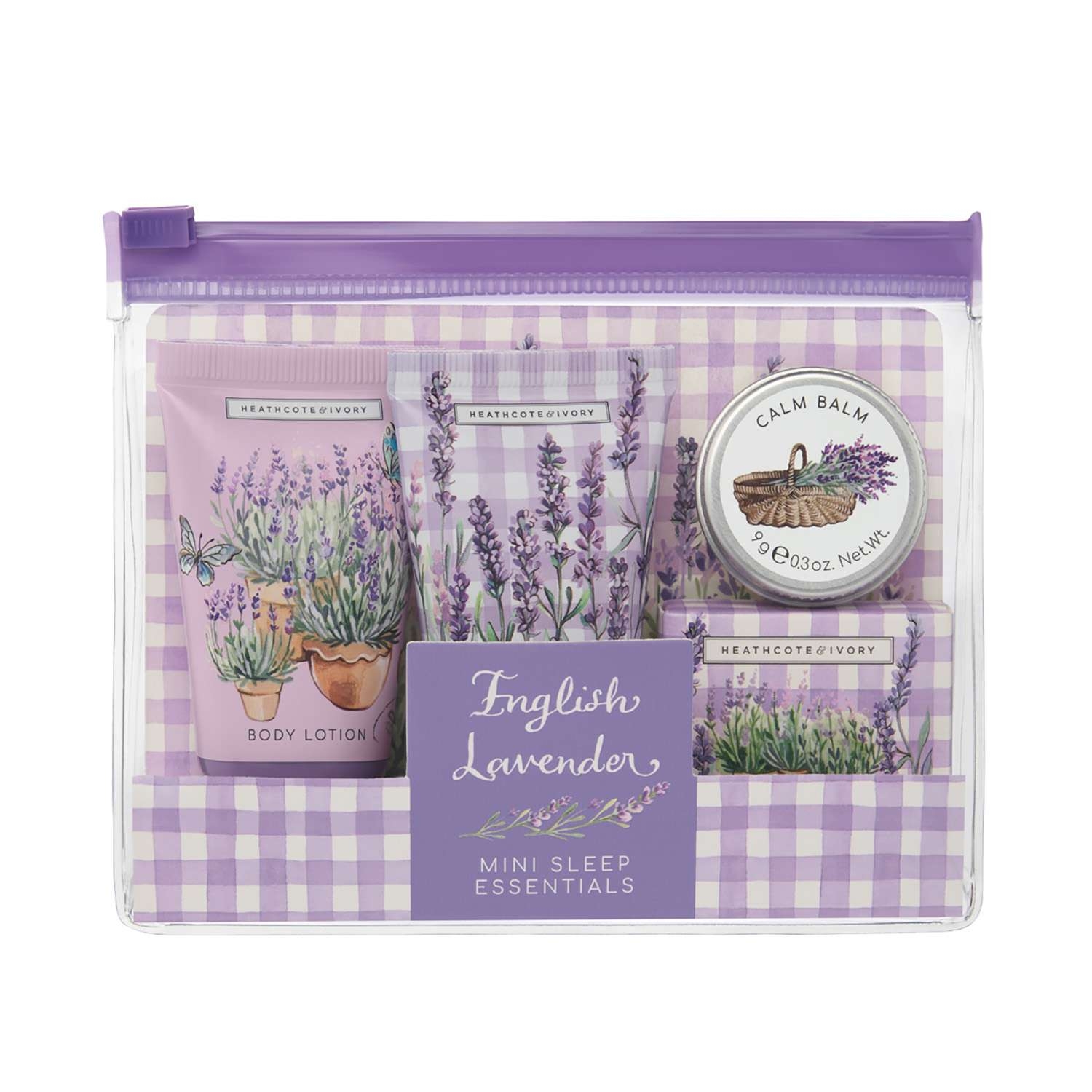 Heathcote & Ivory English Lavender Mini Sleep Essentials Set 4 piece - Image 1