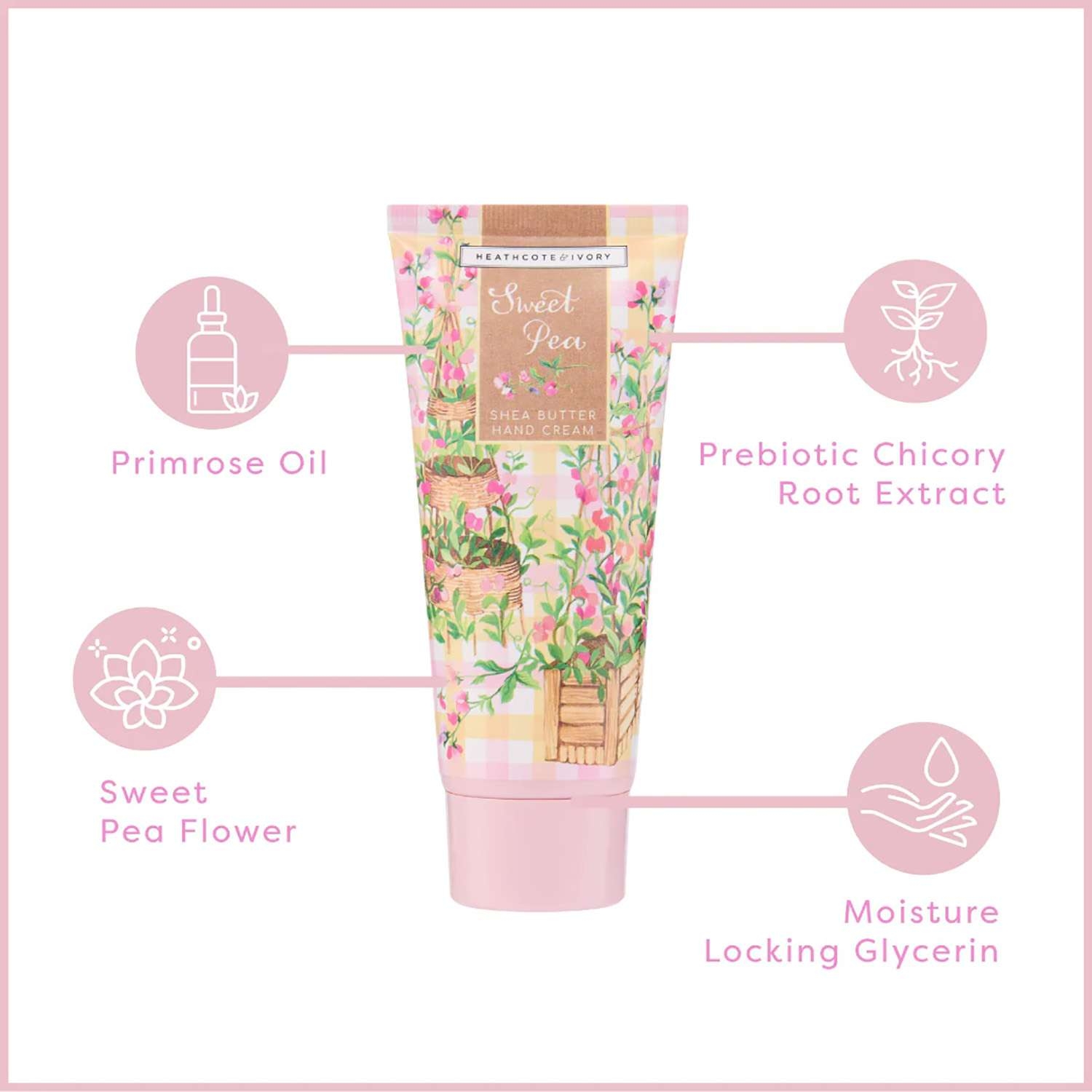 Heathcote & Ivory Sweet Pea Hand Cream 100ml - Image 3