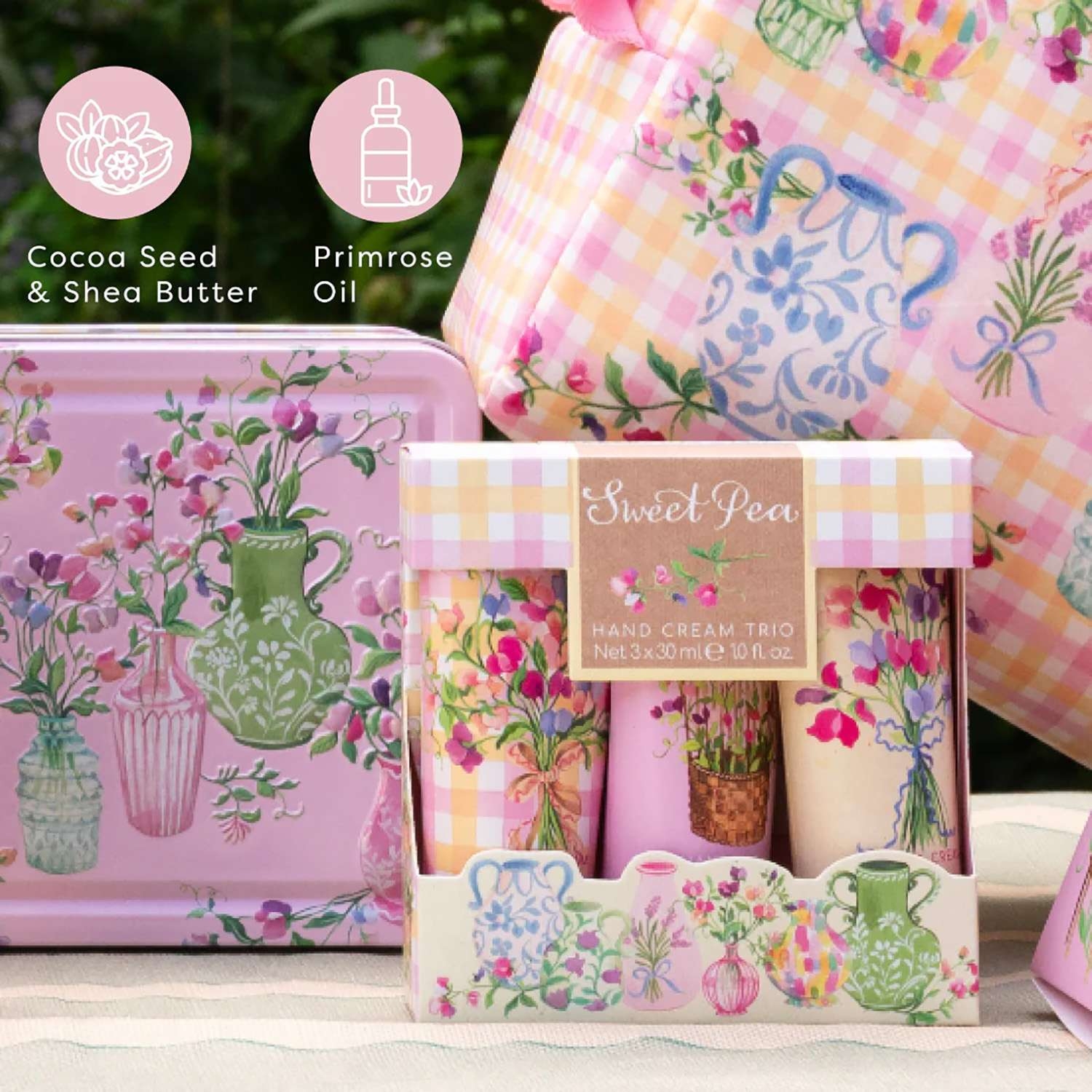 Heathcote & Ivory Sweet Pea Hand Cream Trio 3 piece - Image 4