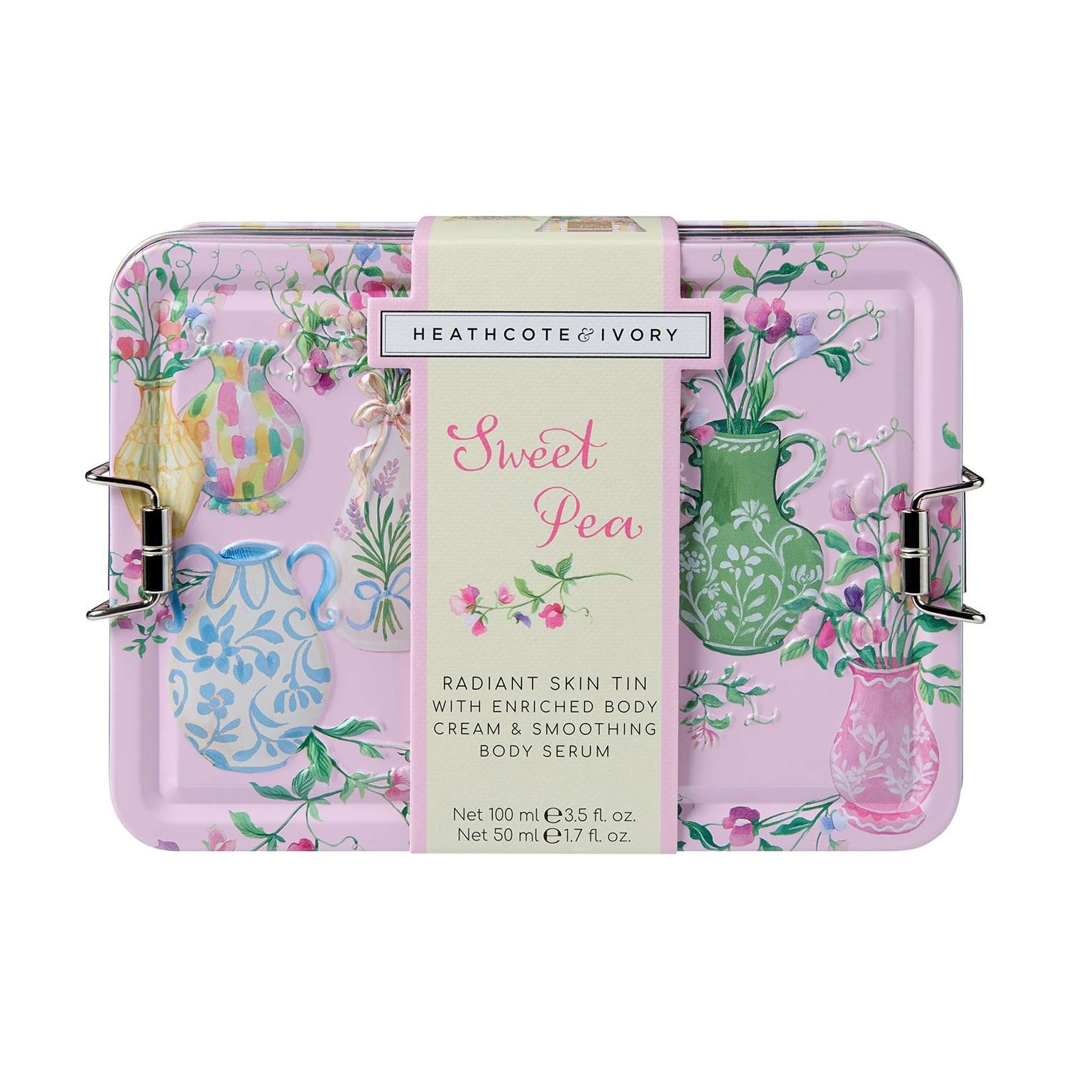 Heathcote & Ivory Sweet Pea Radiant Skin Essentials Tin 2 piece - Image 4
