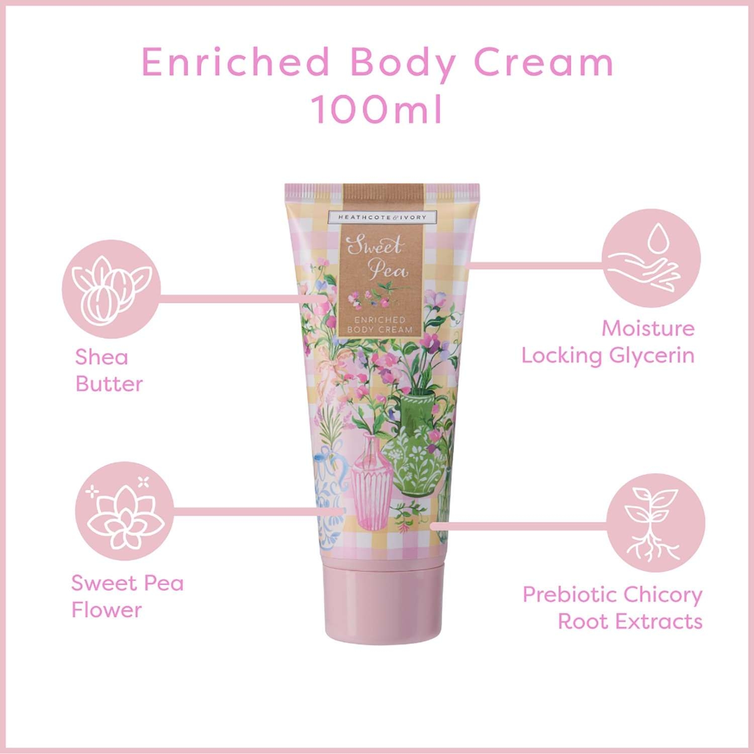 Heathcote & Ivory Sweet Pea Radiant Skin Essentials Tin 2 piece - Image 3