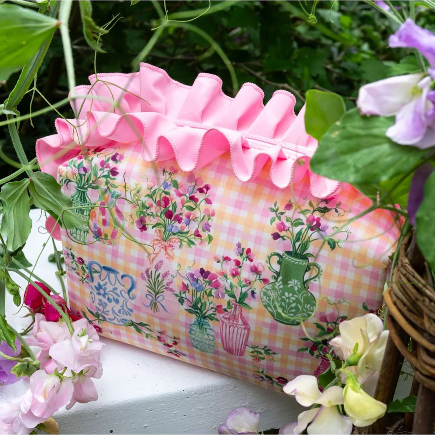 Heathcote & Ivory Sweet Pea Ruffle Wash Bag 1 each - Image 4