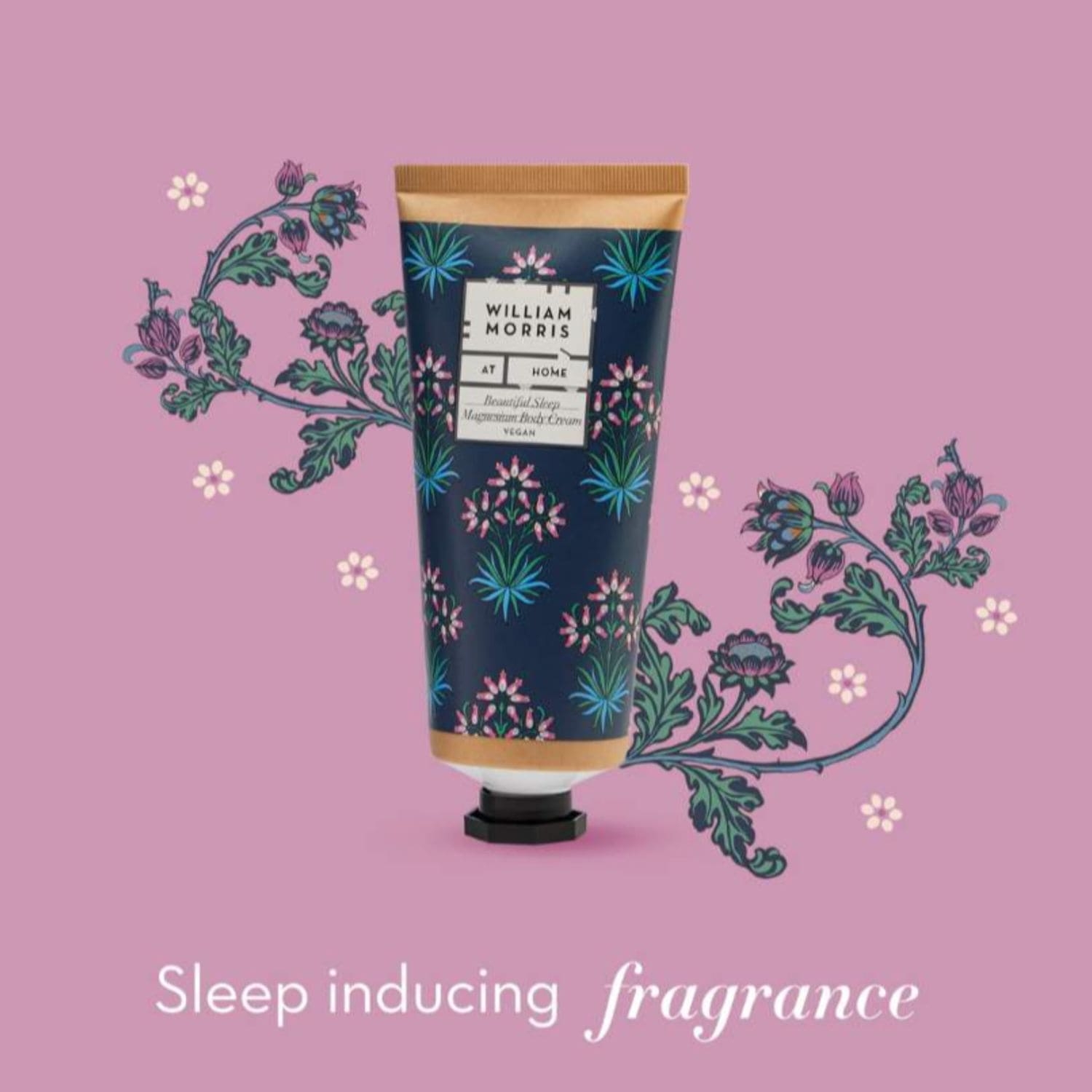 William Morris At Home Beautiful Sleep Magnesium Body Cream 200ml - Image 4