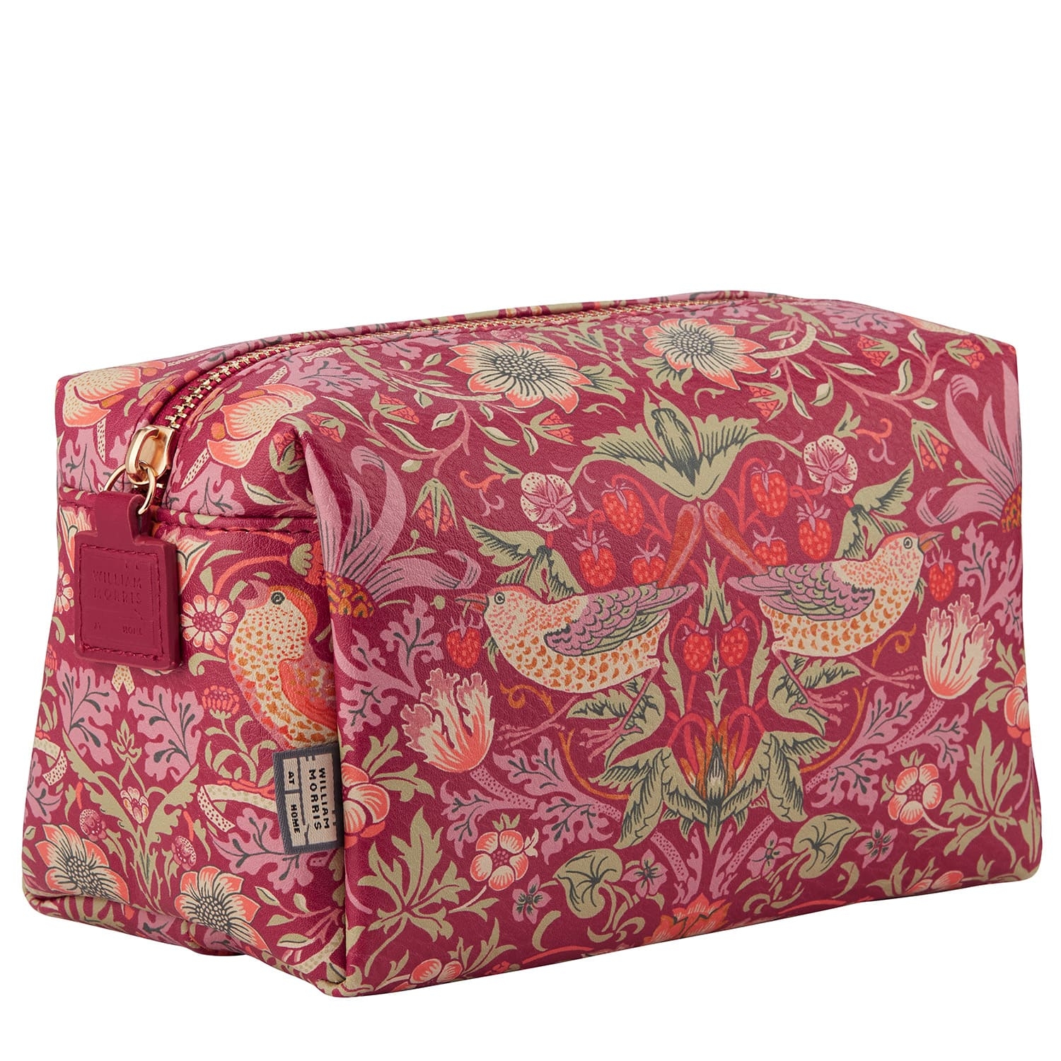 William Morris At Home Strawberry Thief Medium Toiletry Bag Red 1 each - Image 2