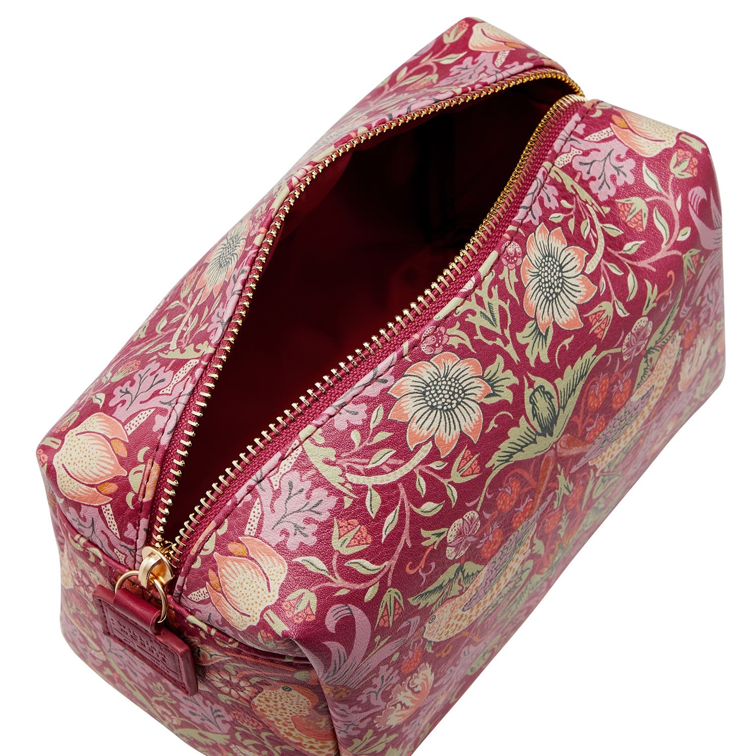William Morris At Home Strawberry Thief Medium Toiletry Bag Red 1 each - Image 3