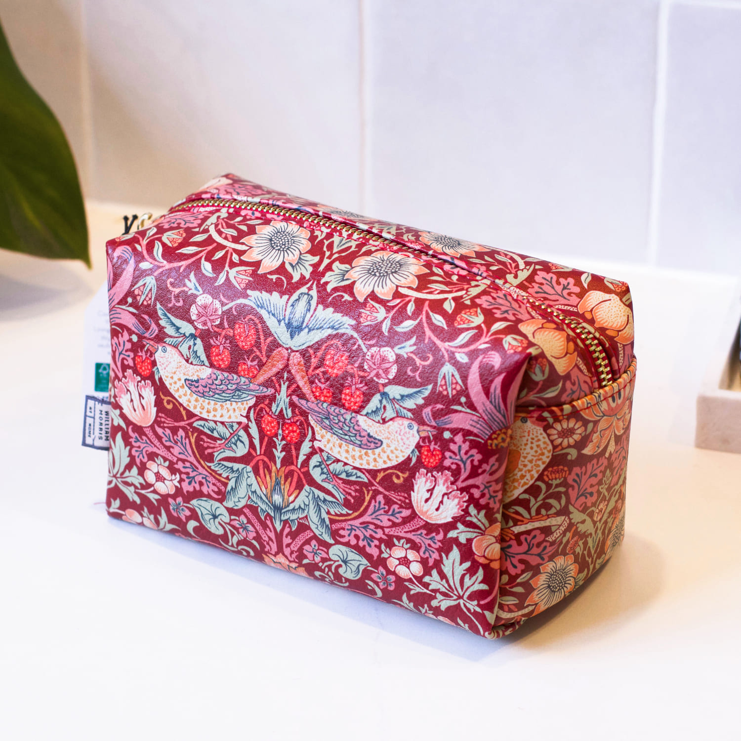 William Morris At Home Strawberry Thief Medium Toiletry Bag Red 1 each - Image 4
