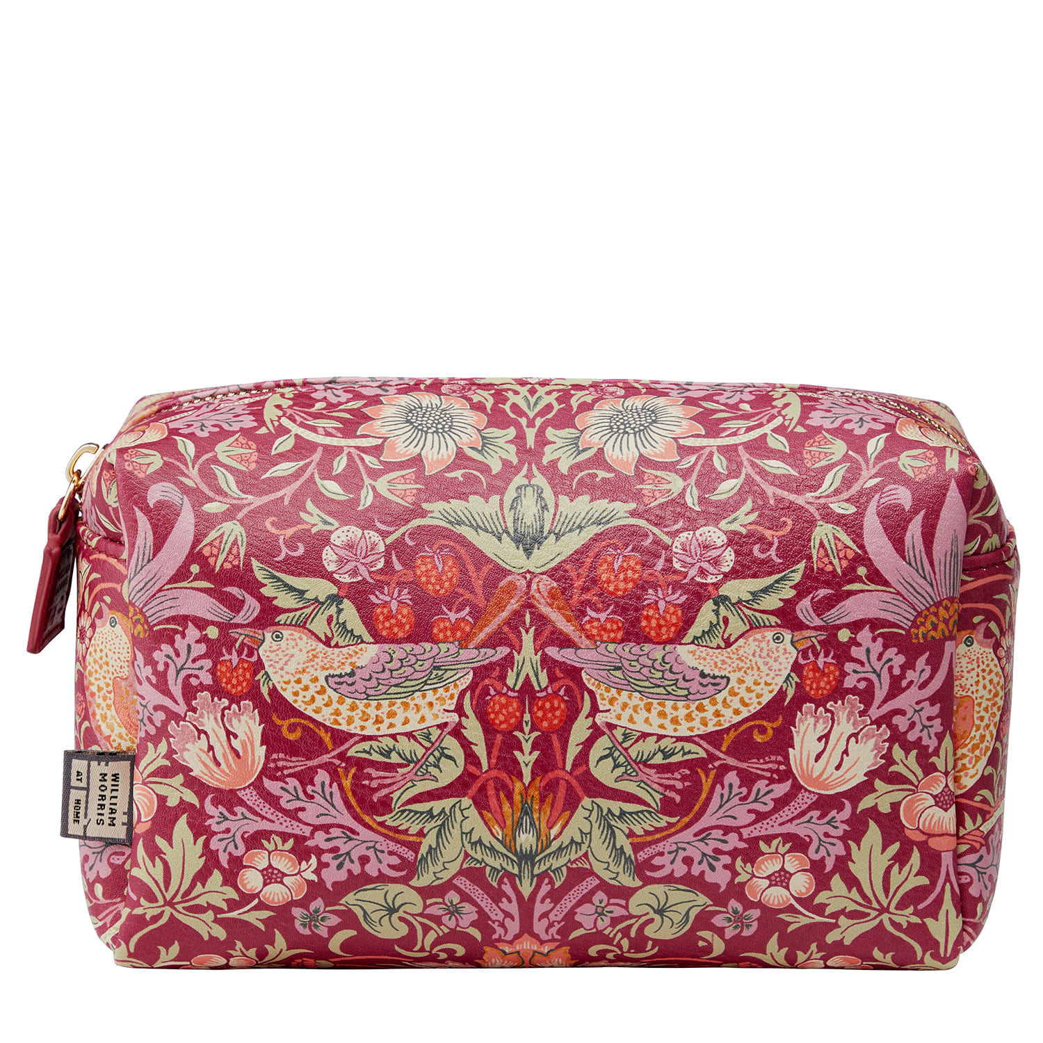 William Morris At Home Strawberry Thief Medium Toiletry Bag Red 1 each - Image 1
