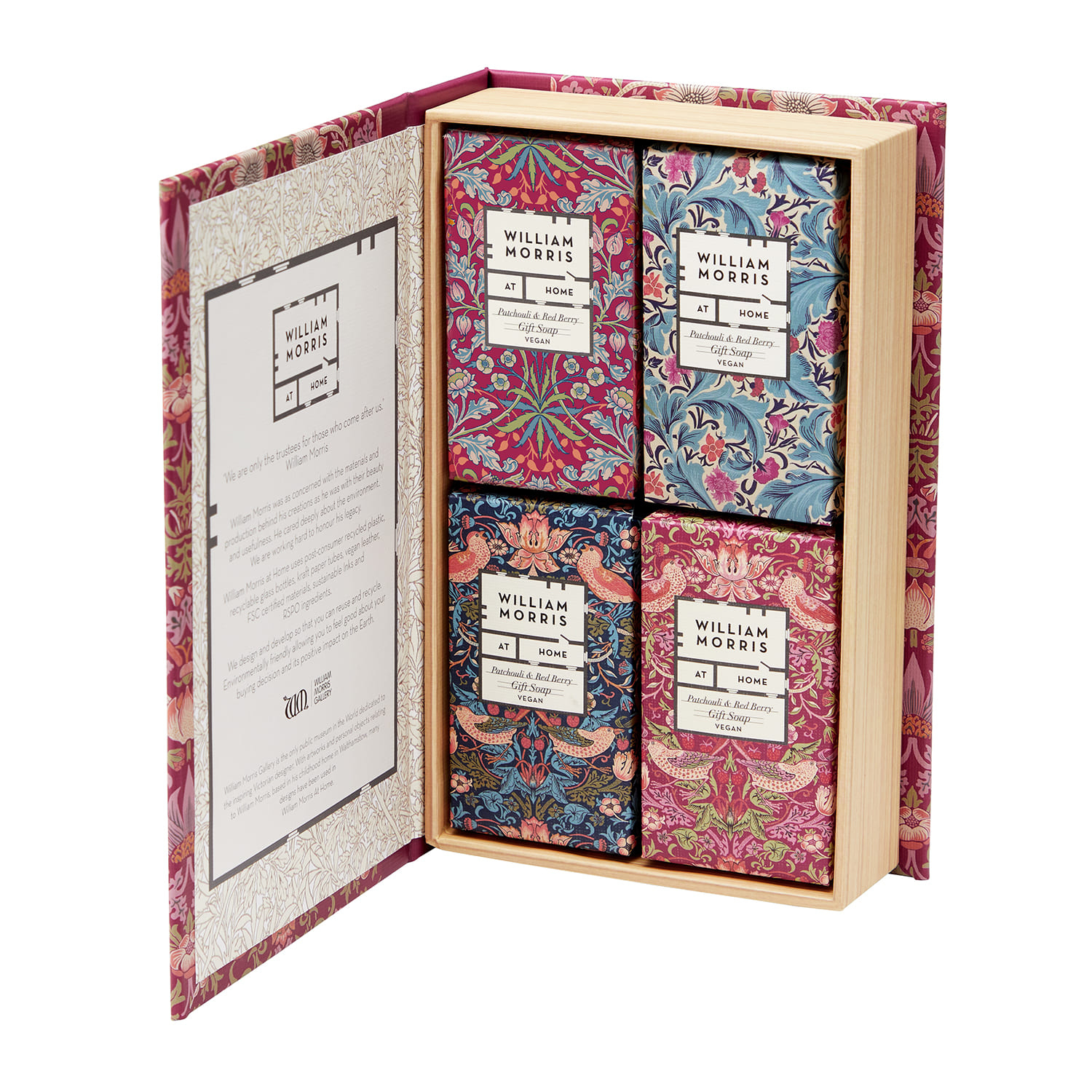 William Morris At Home Strawberry Thief Guest Soaps 4 piece - Image 2