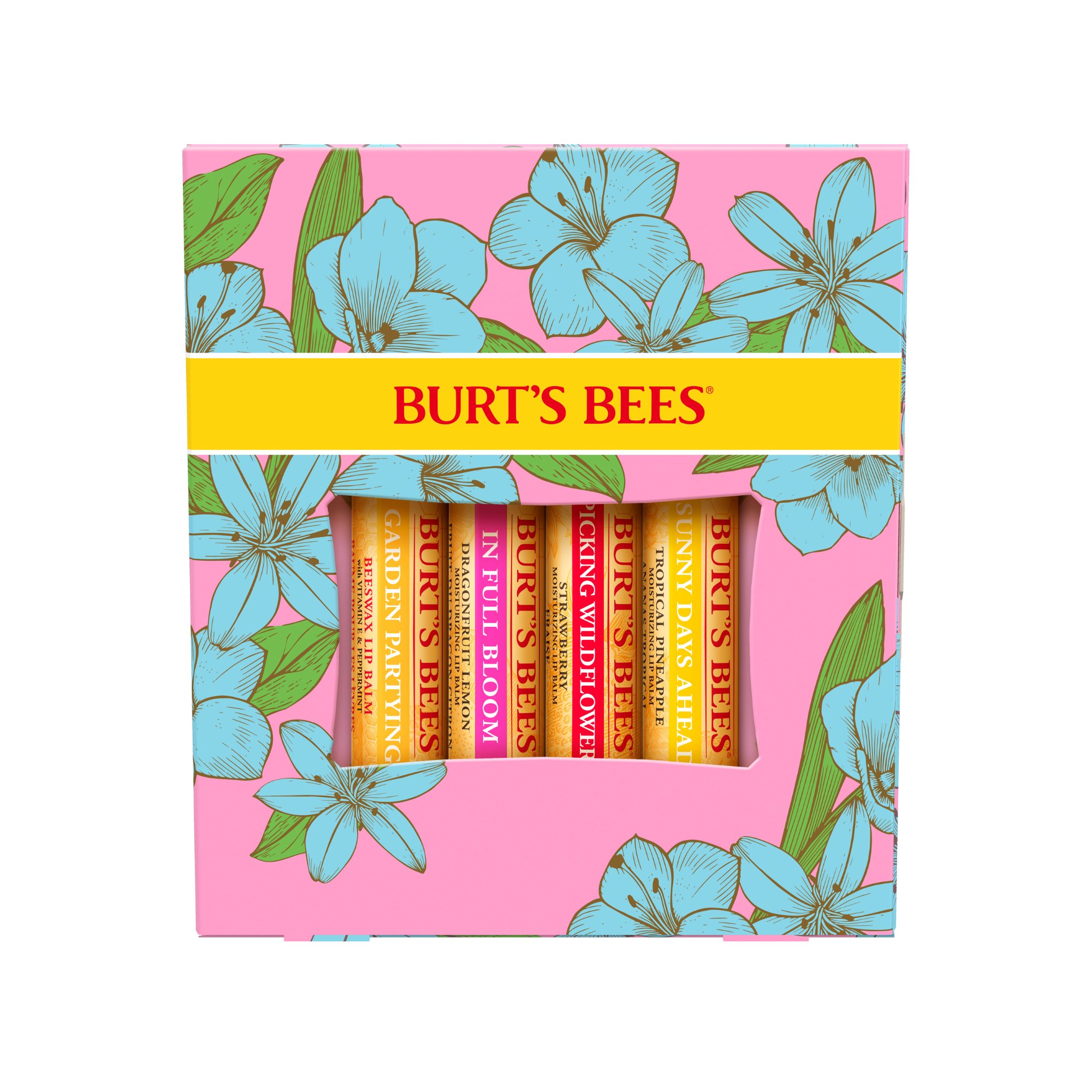 Burt's Bees In Full Bloom Lip Balm 4 pack