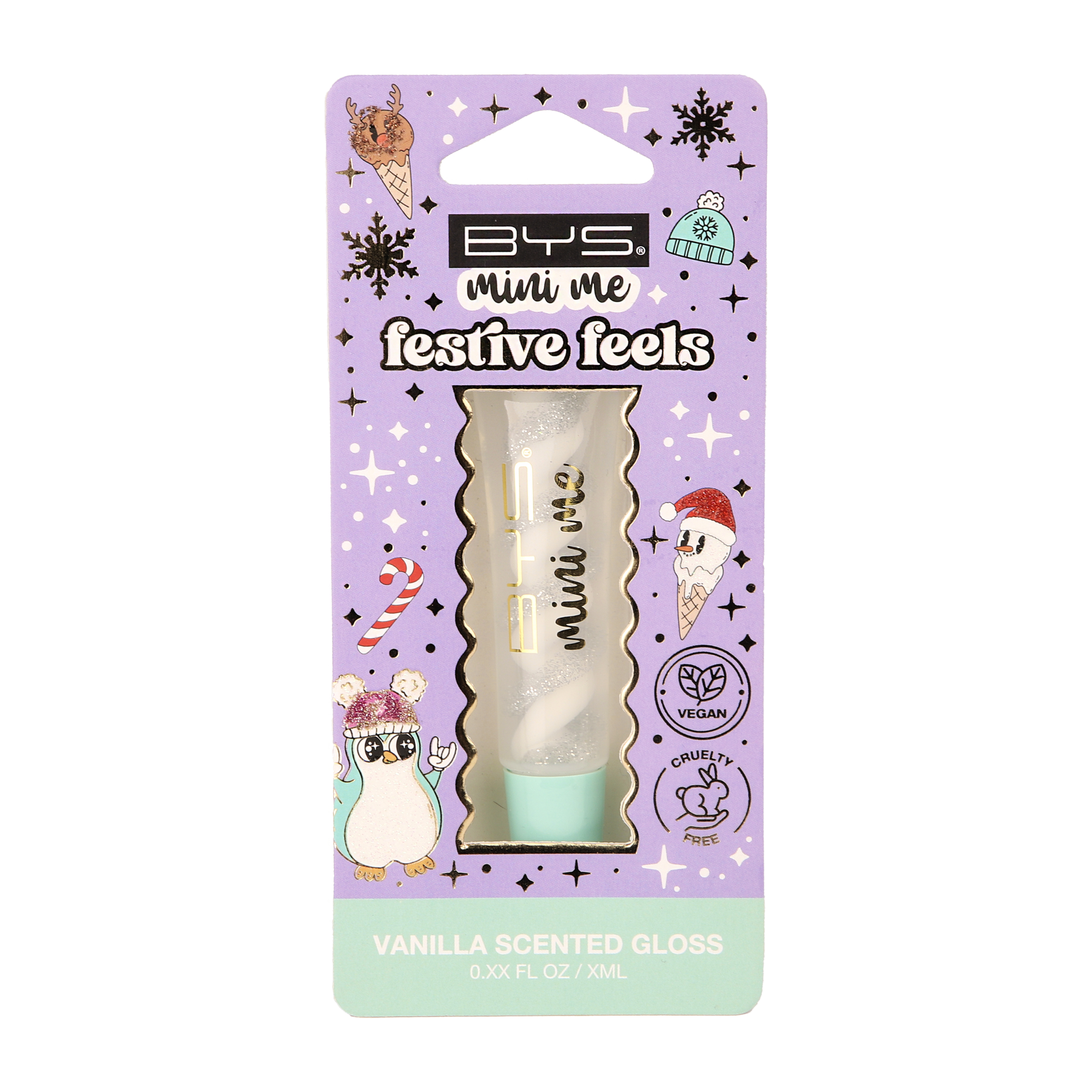 BYS Mini Me Festive Feels Swirl Lipgloss Purple 1 each