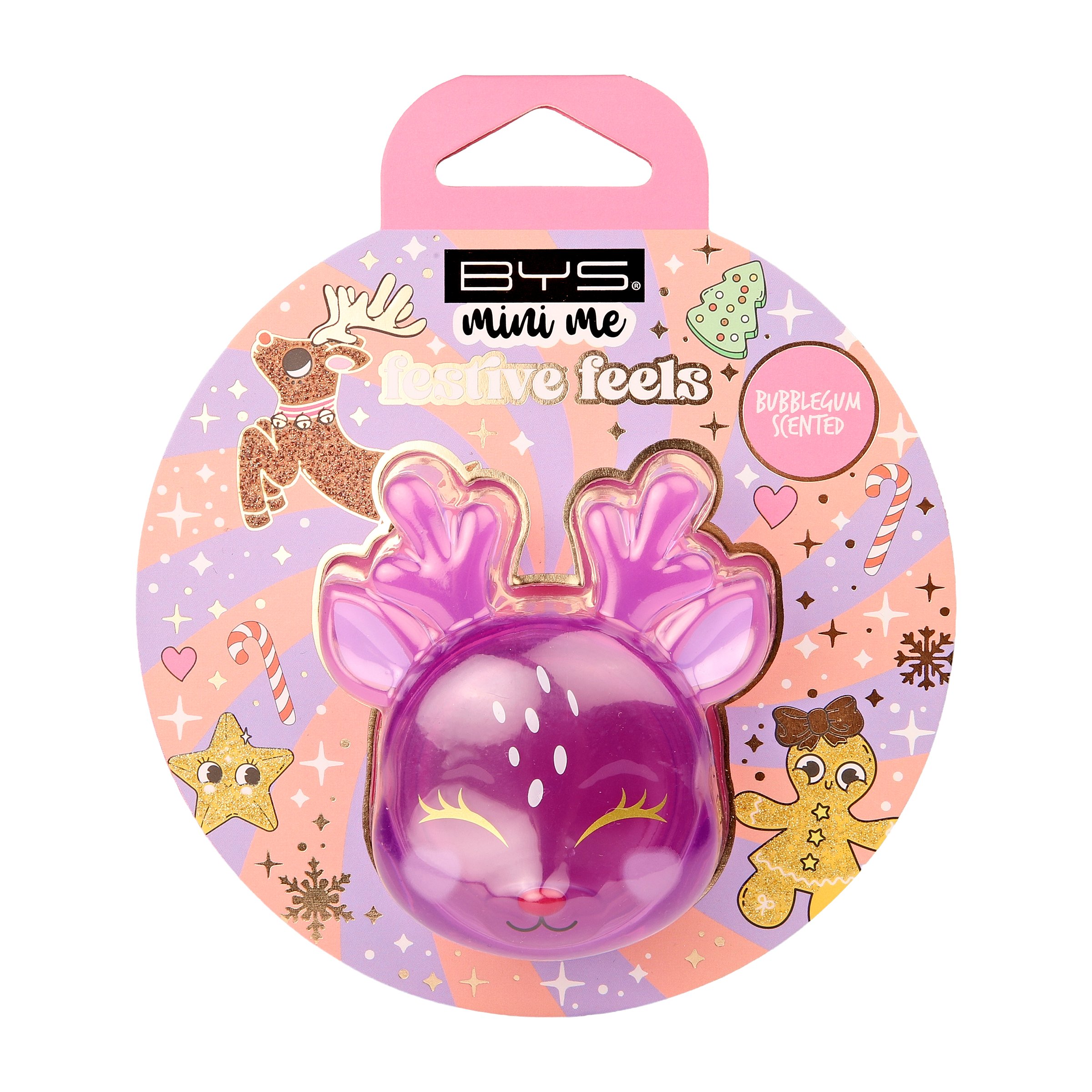 BYS Mini Me Festive Feels Lip Balm Reindeer Purple 1 each