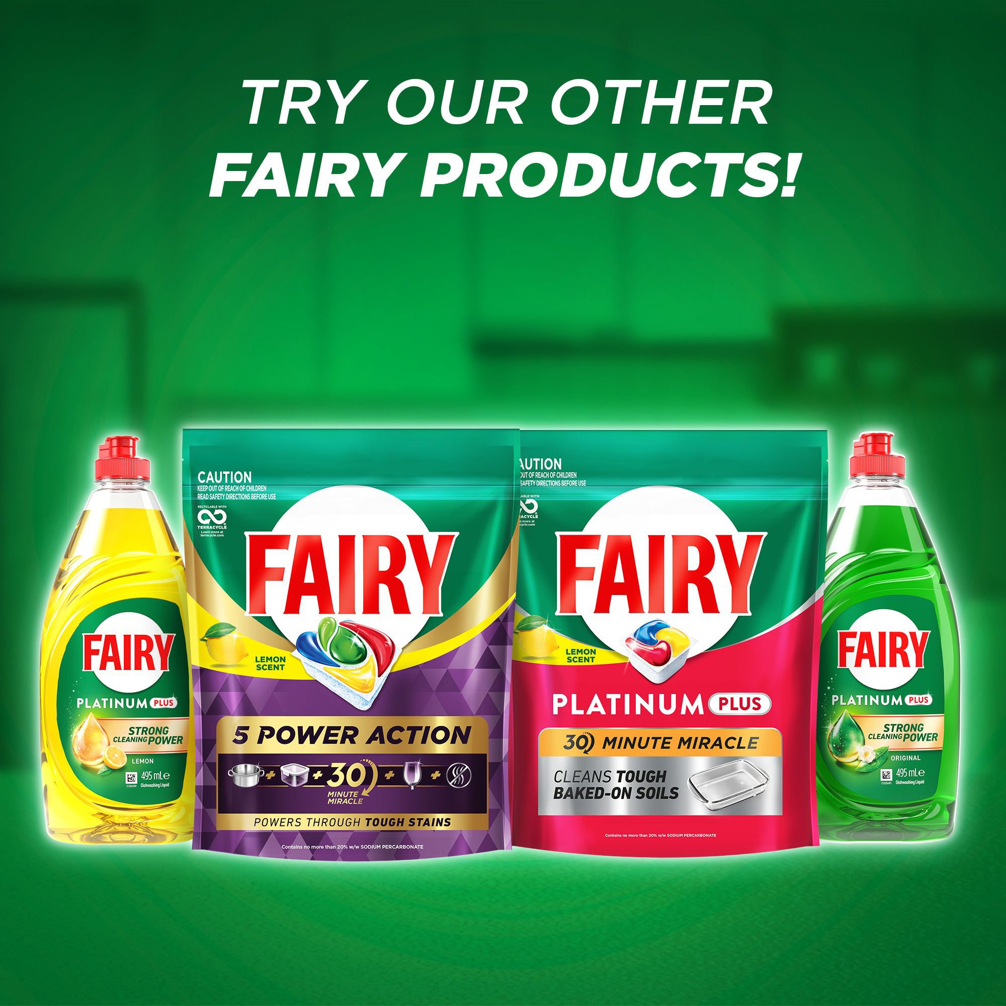 Fairy Platinum Plus Lemon Hand Dishwashing Liquid 495ml - Image 3