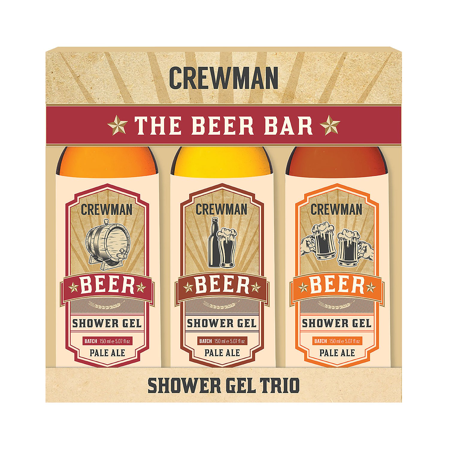 Crewman The Beer Bar Shower Gel Gift Set 3 piece