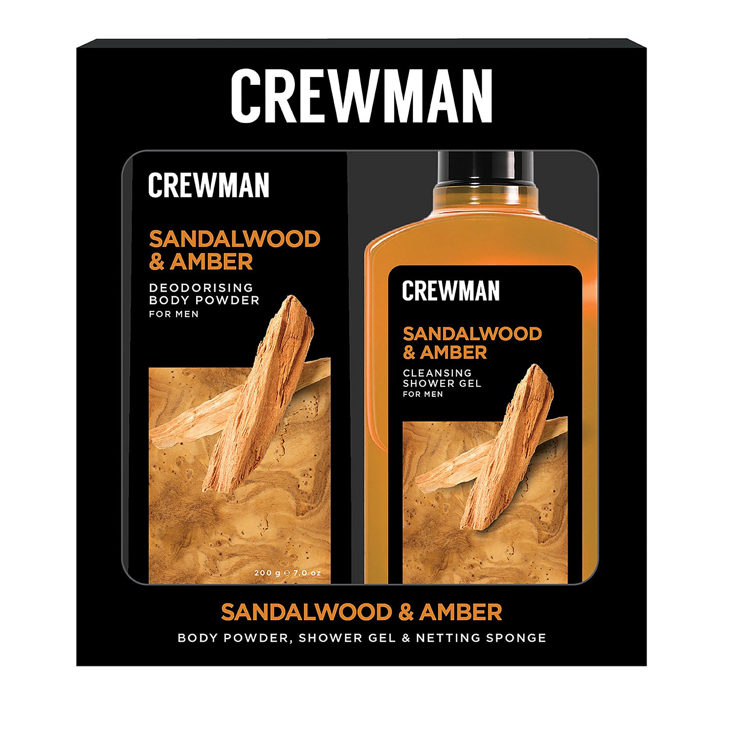 Crewman Gift Set Sandalwood & Amber 2 piece