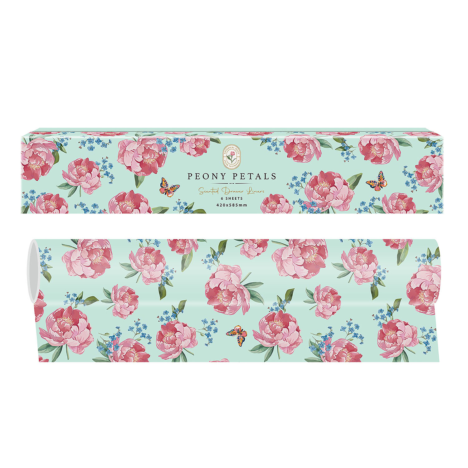 Peony Petals Drawer Liners 6 pack
