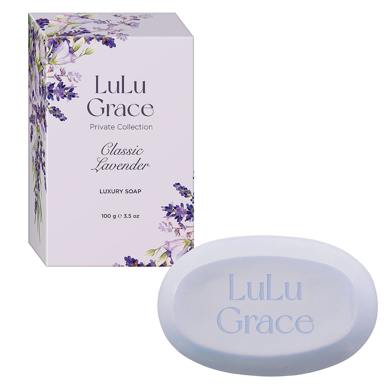 Lulu Grace Classic Lavender Luxury Oval Soap 100g