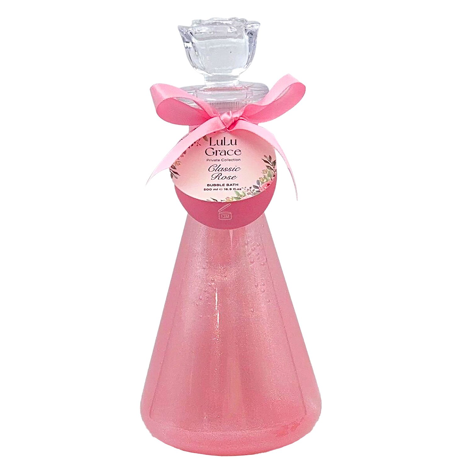 Lulu Grace Classic Rose Shimmer Bubble Bath 500ml