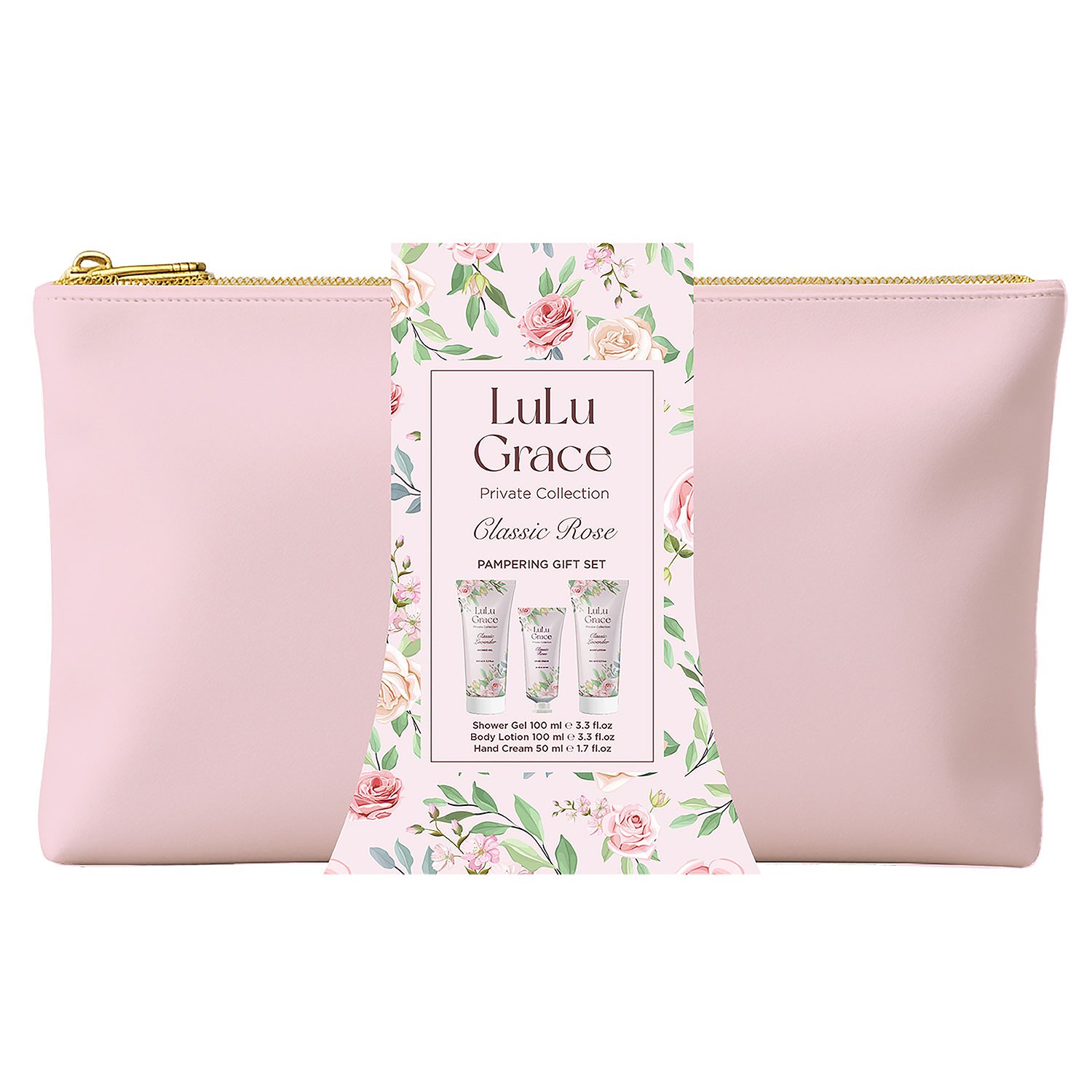 Lulu Grace Classic Rose Pampering Bag Gift Set 3 piece
