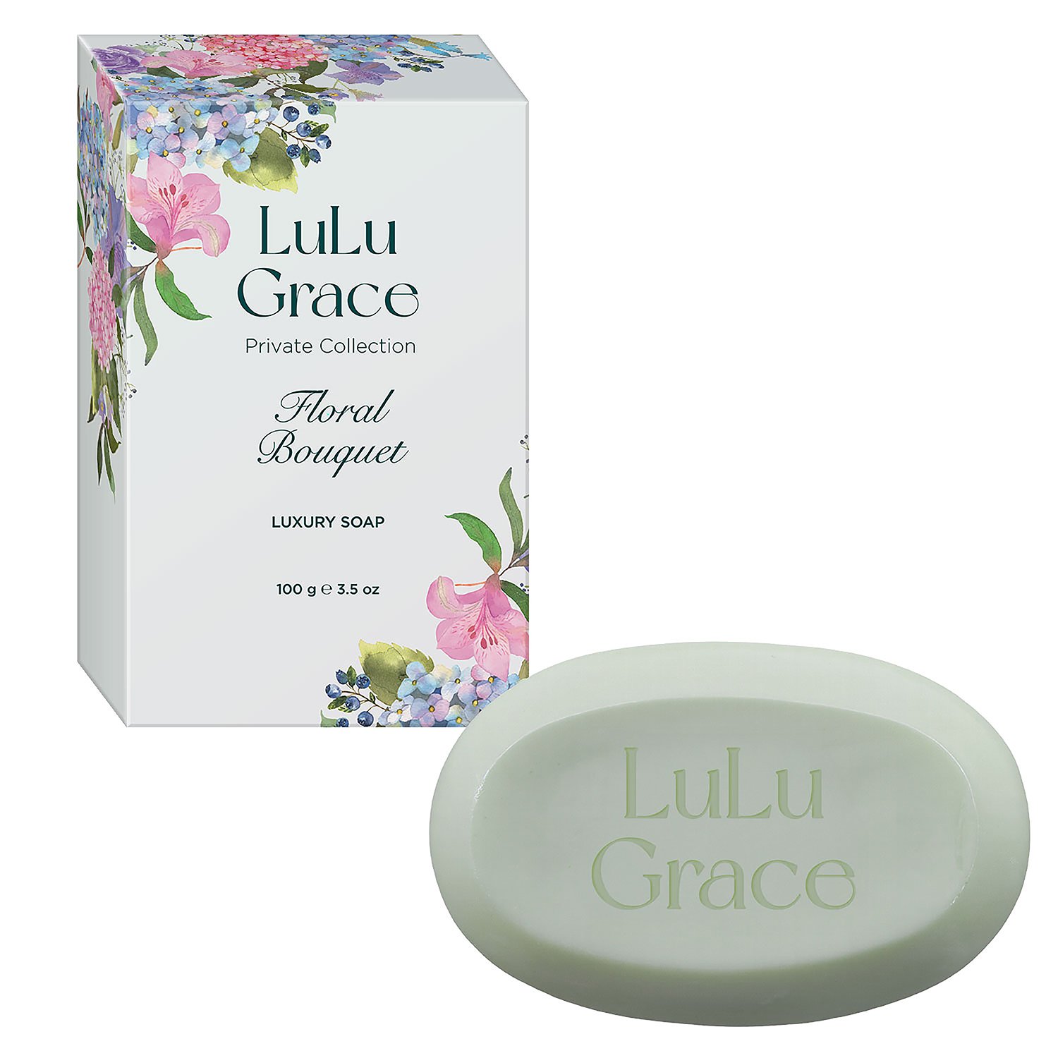 Lulu Grace Floral Bouquet Luxury Oval Soap 100g